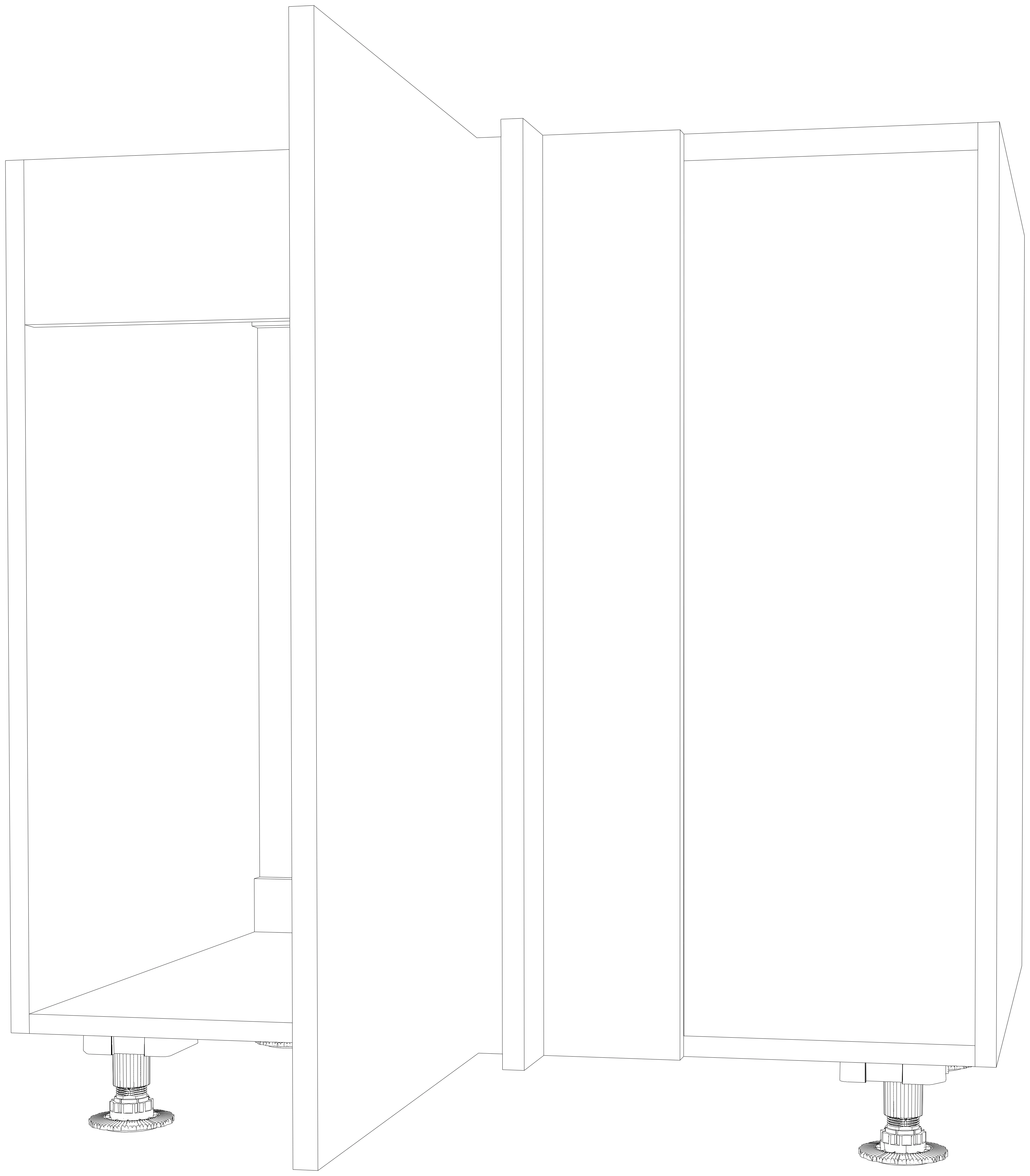 Dibujo técnico — Mueble Bajo 80 Fregadero Rincon Ciego 1 Puerta