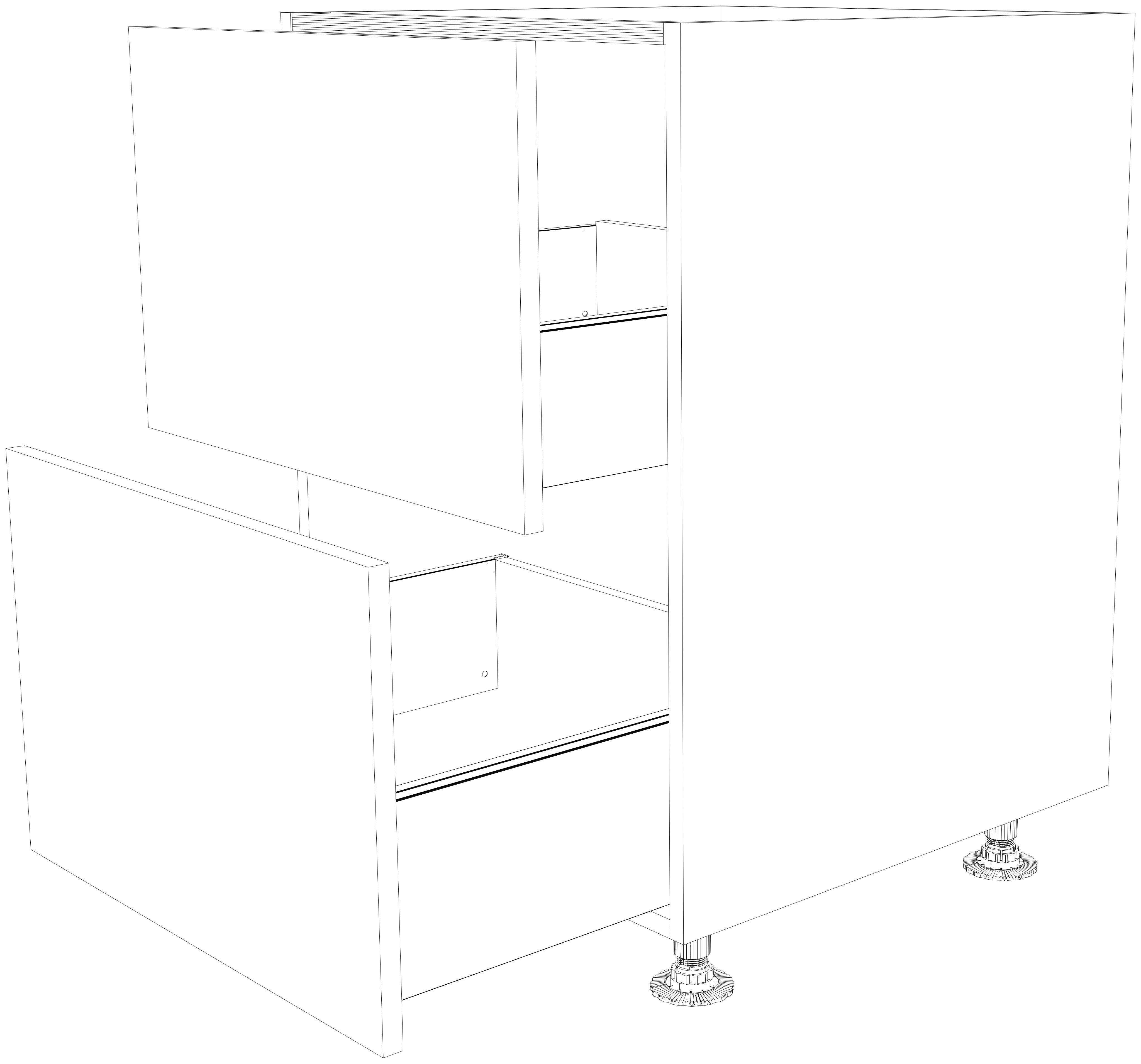 Dibujo técnico — Mueble Bajo 80 Placa 2 Caceroleros