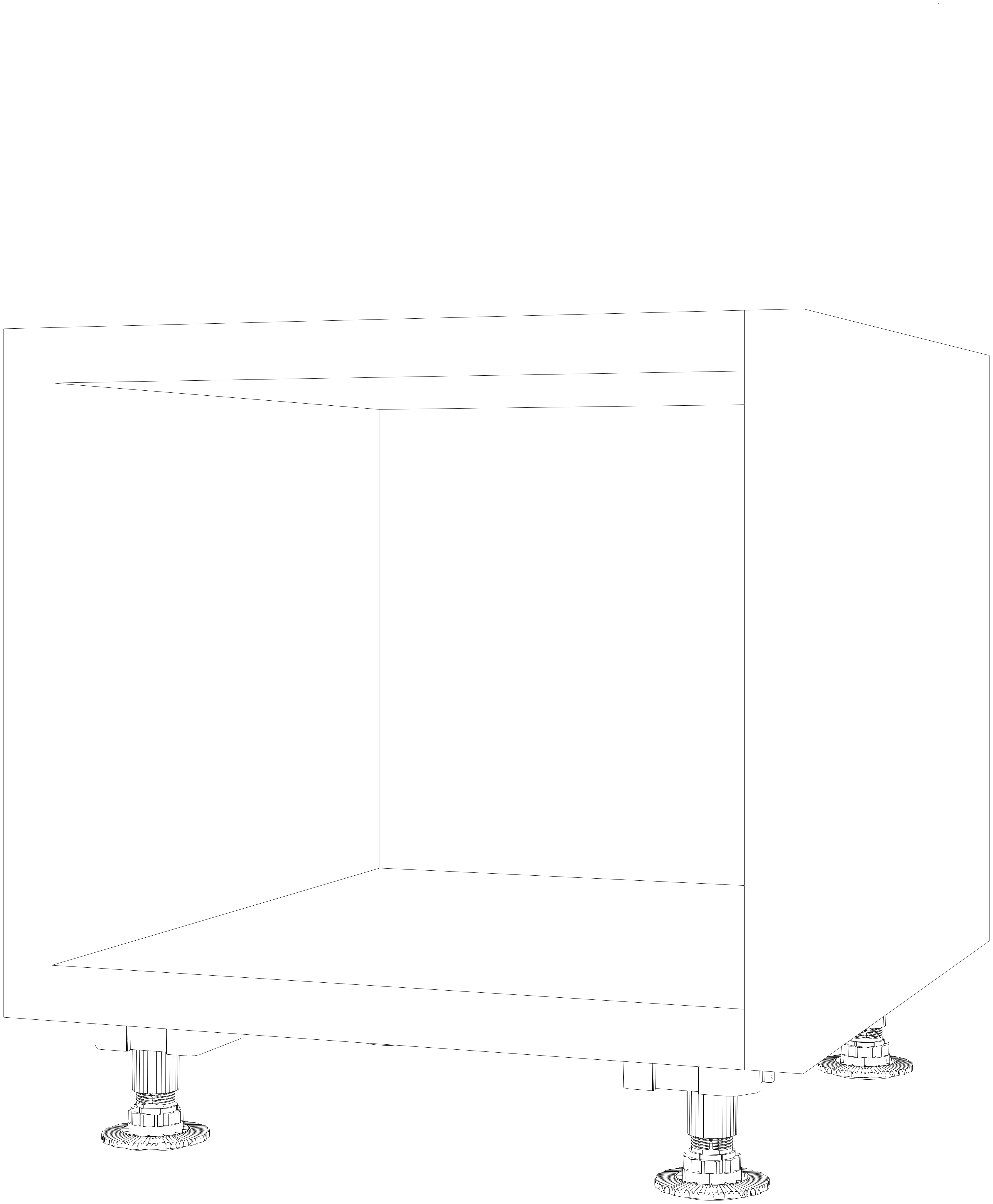 Dibujo técnico — Mueble Bajo Decorativo 4 cm Grosor 50