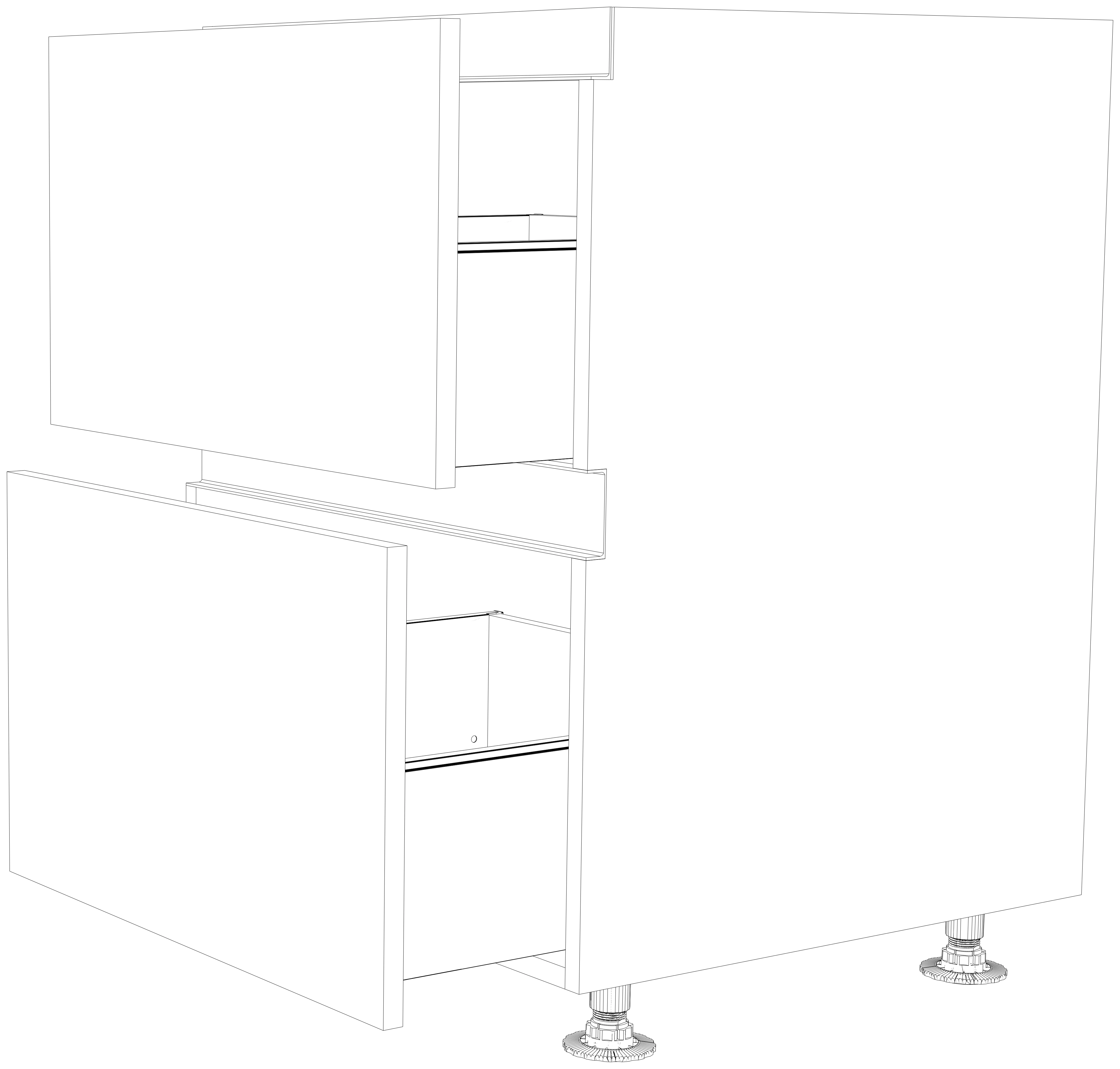 Dibujo técnico — Mueble Bajo Gola 80 2 Caceroleros