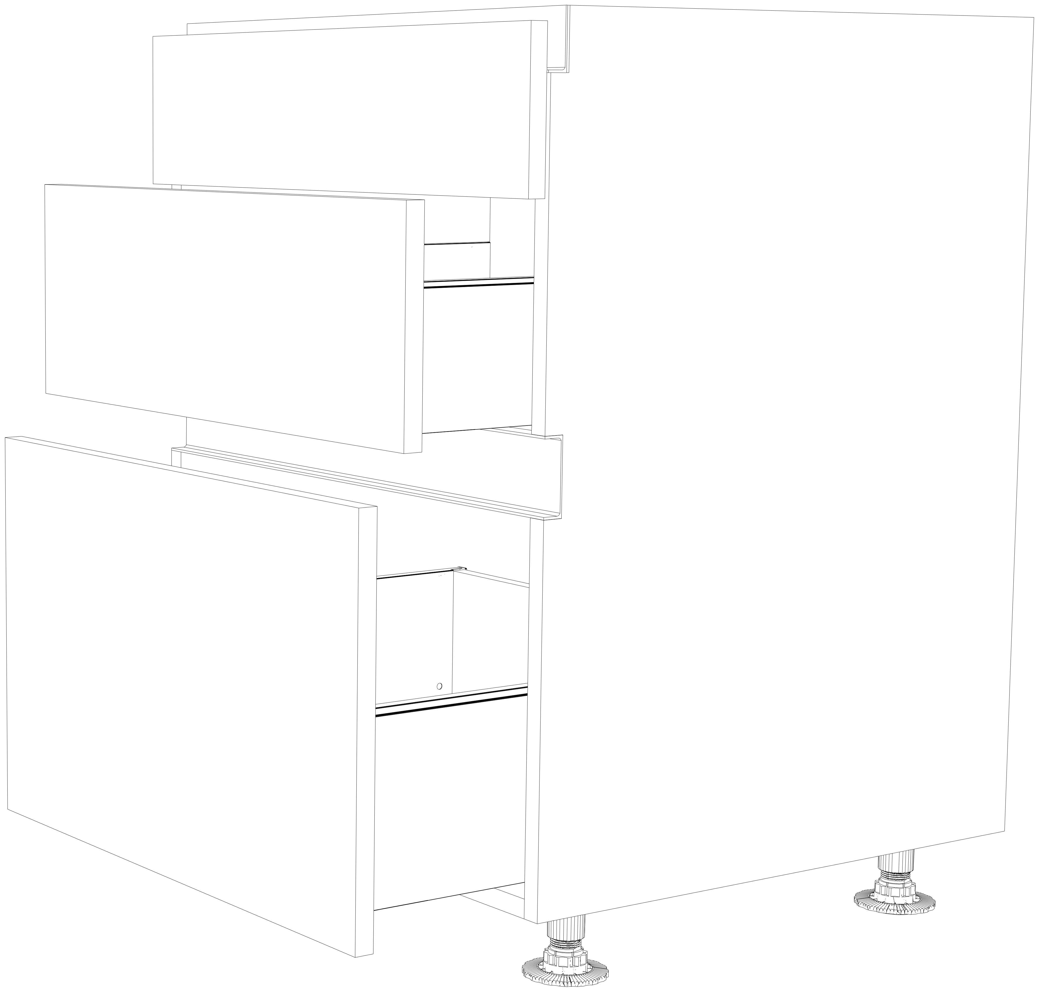 Dibujo técnico — Mueble Bajo Gola 80 Fregadero 1 Frente Fijo 2 Caceroleros