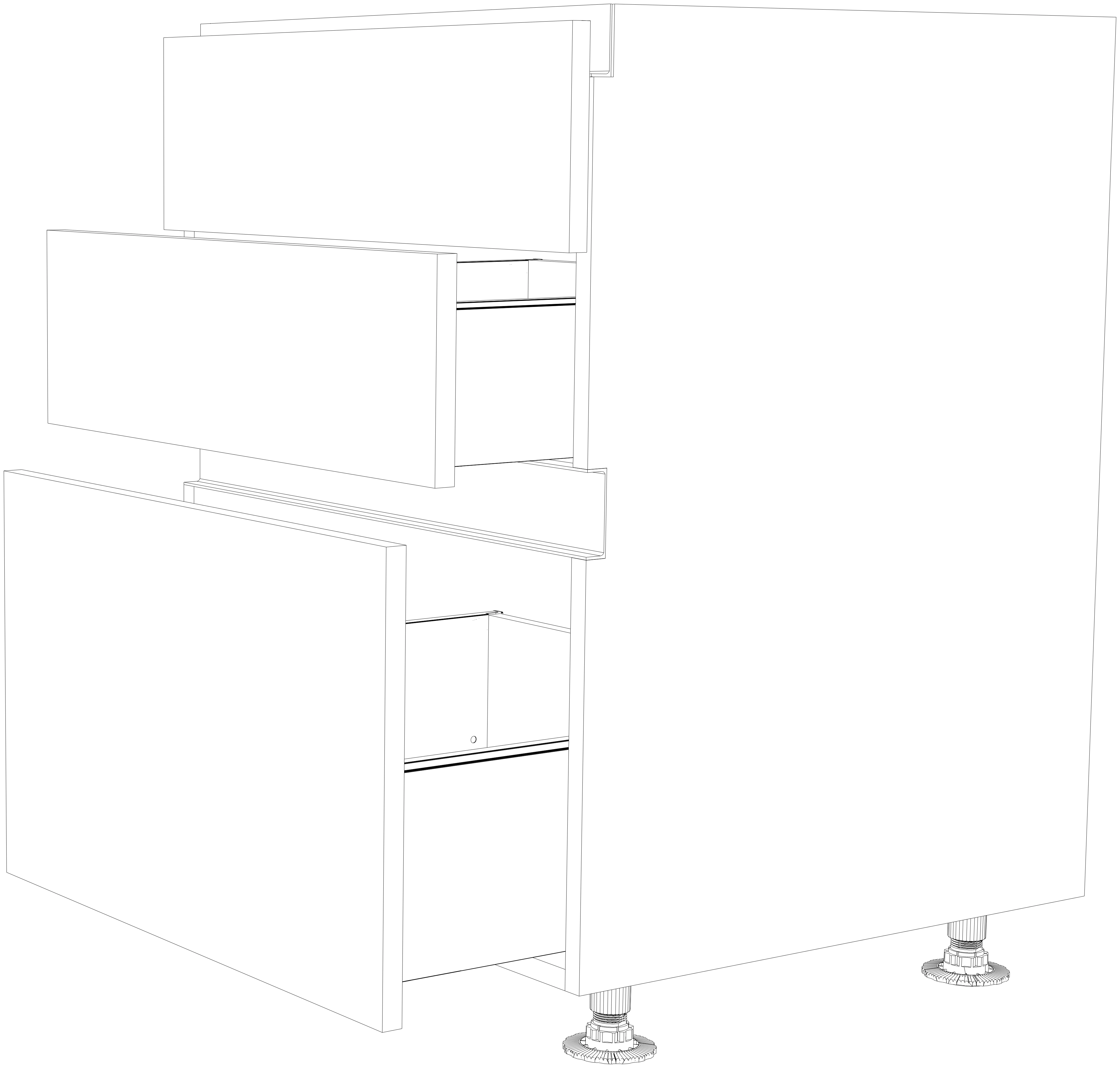 Dibujo técnico — Mueble Bajo Gola 80 Fregadero Frente Fijo 1 Cajon 1 Cacerolero