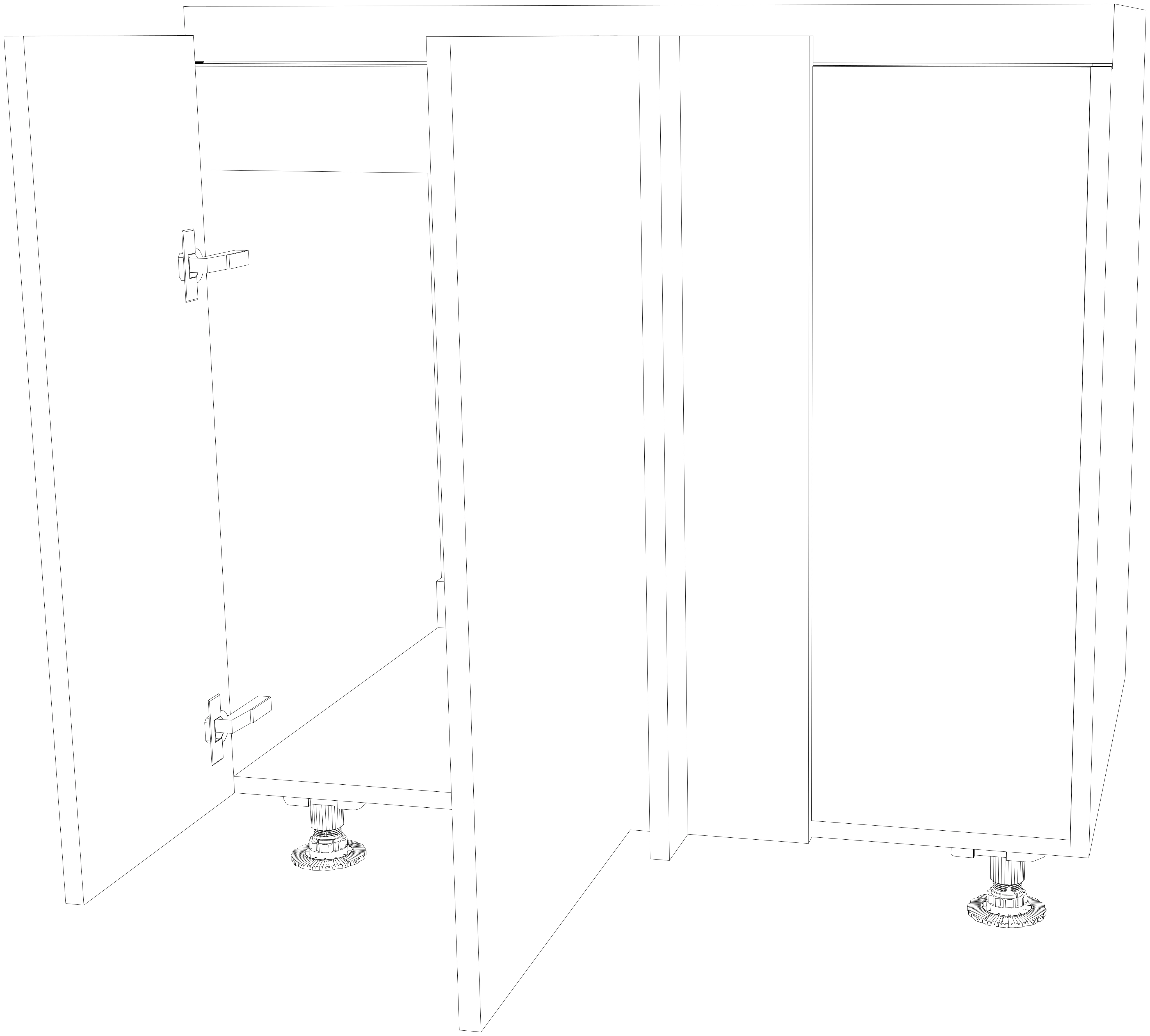 Dibujo técnico — Mueble Bajo Gola 80 Fregadero Rincon Ciego 2 Puertas