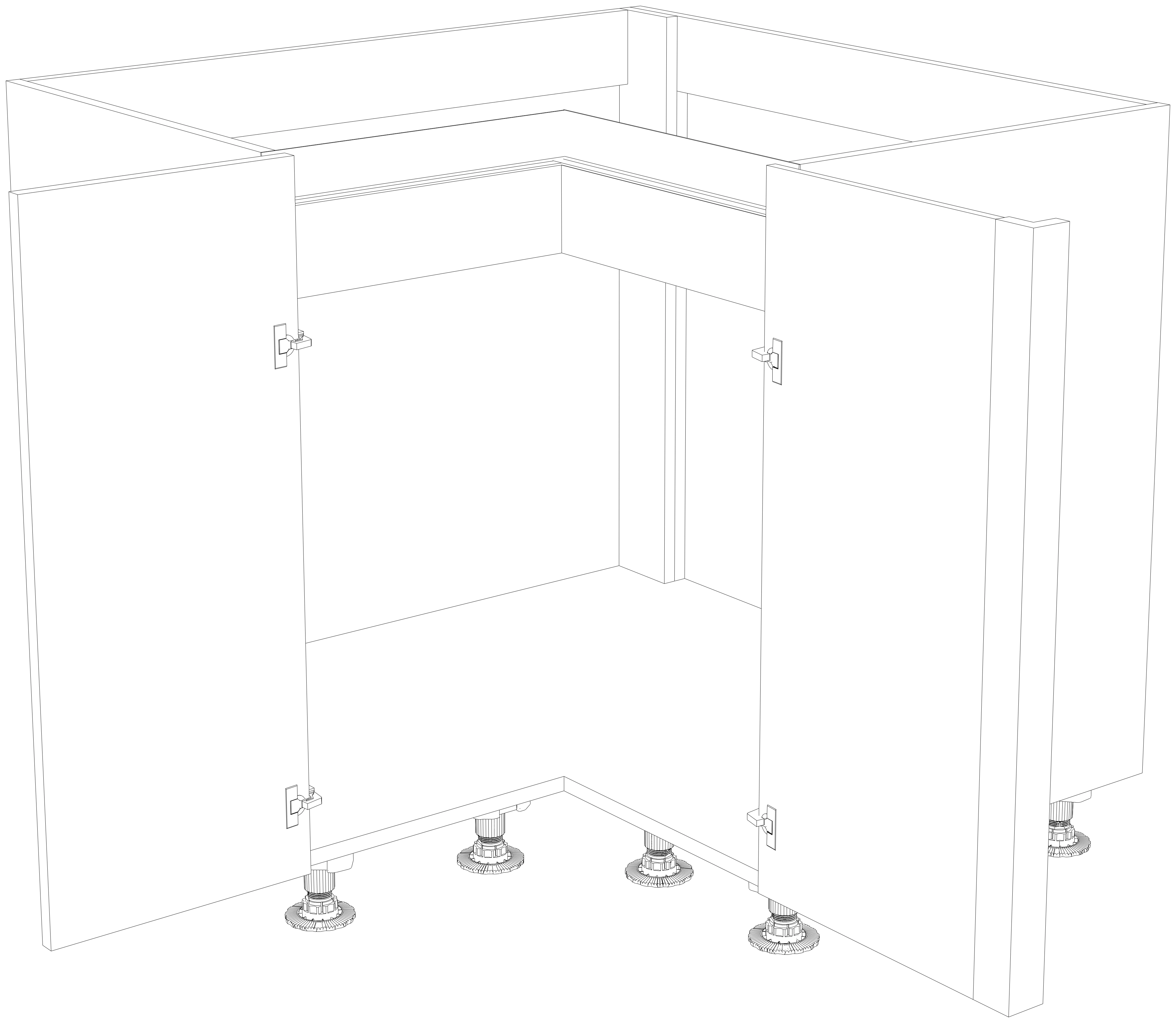 Dibujo técnico — Mueble Bajo Gola 80 Fregadero Rincon Escuadra Con Regleta