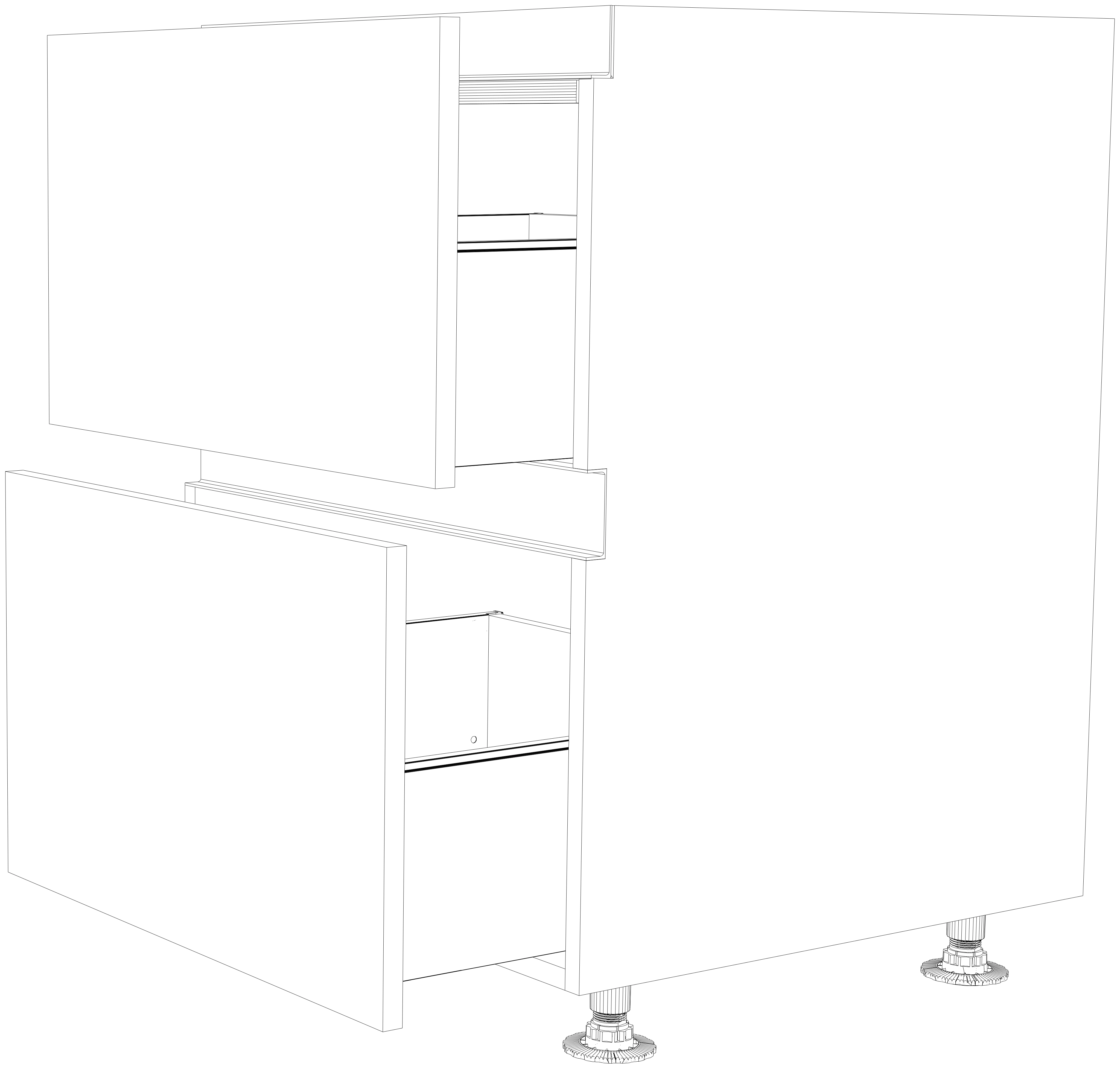 Dibujo técnico — Mueble Bajo Gola 84 Placa 1 Cajon 2 Caceroleros