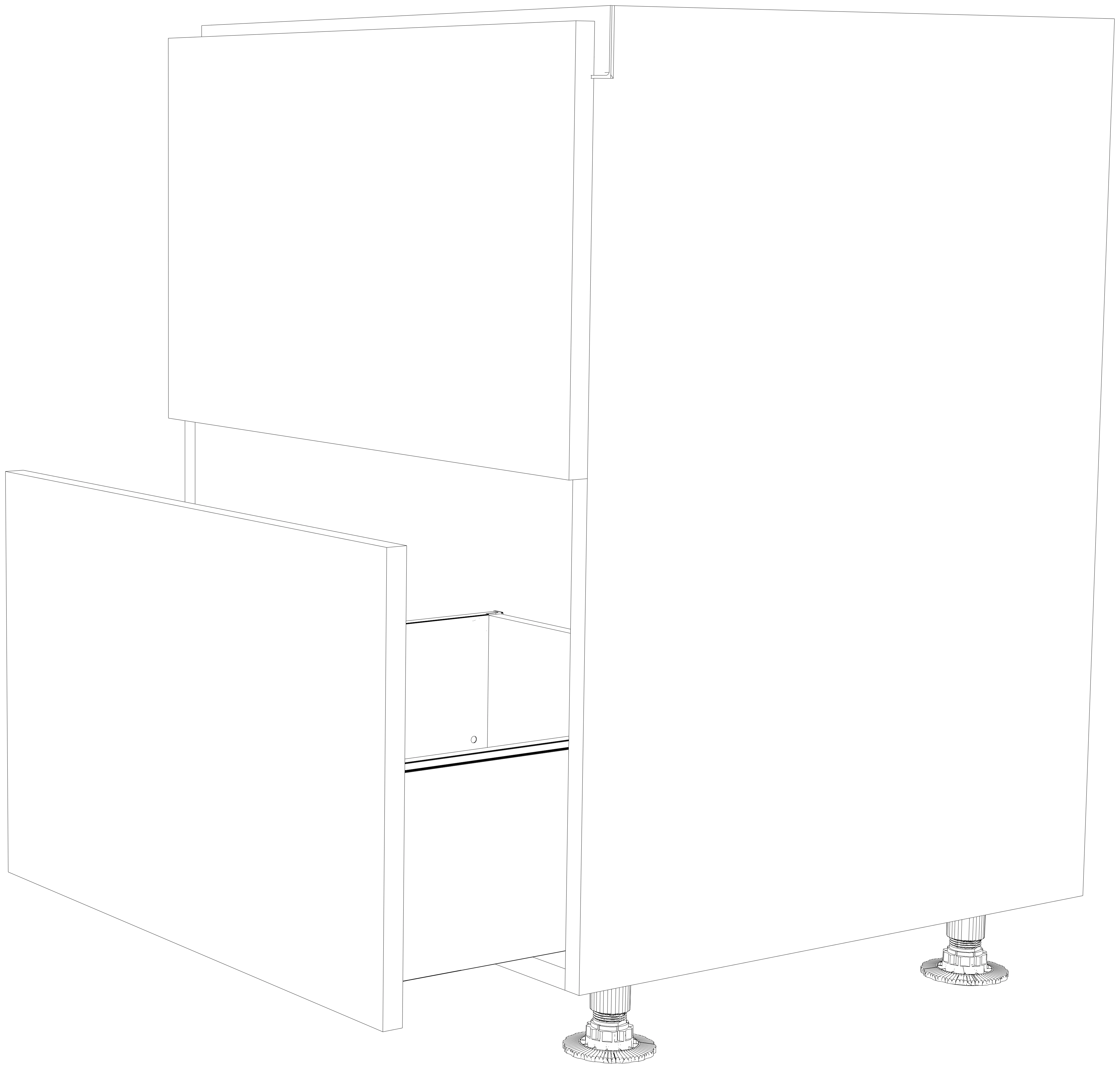 Dibujo técnico — Mueble Bajo Gola L 80 Fregadero 2 Caceroleros