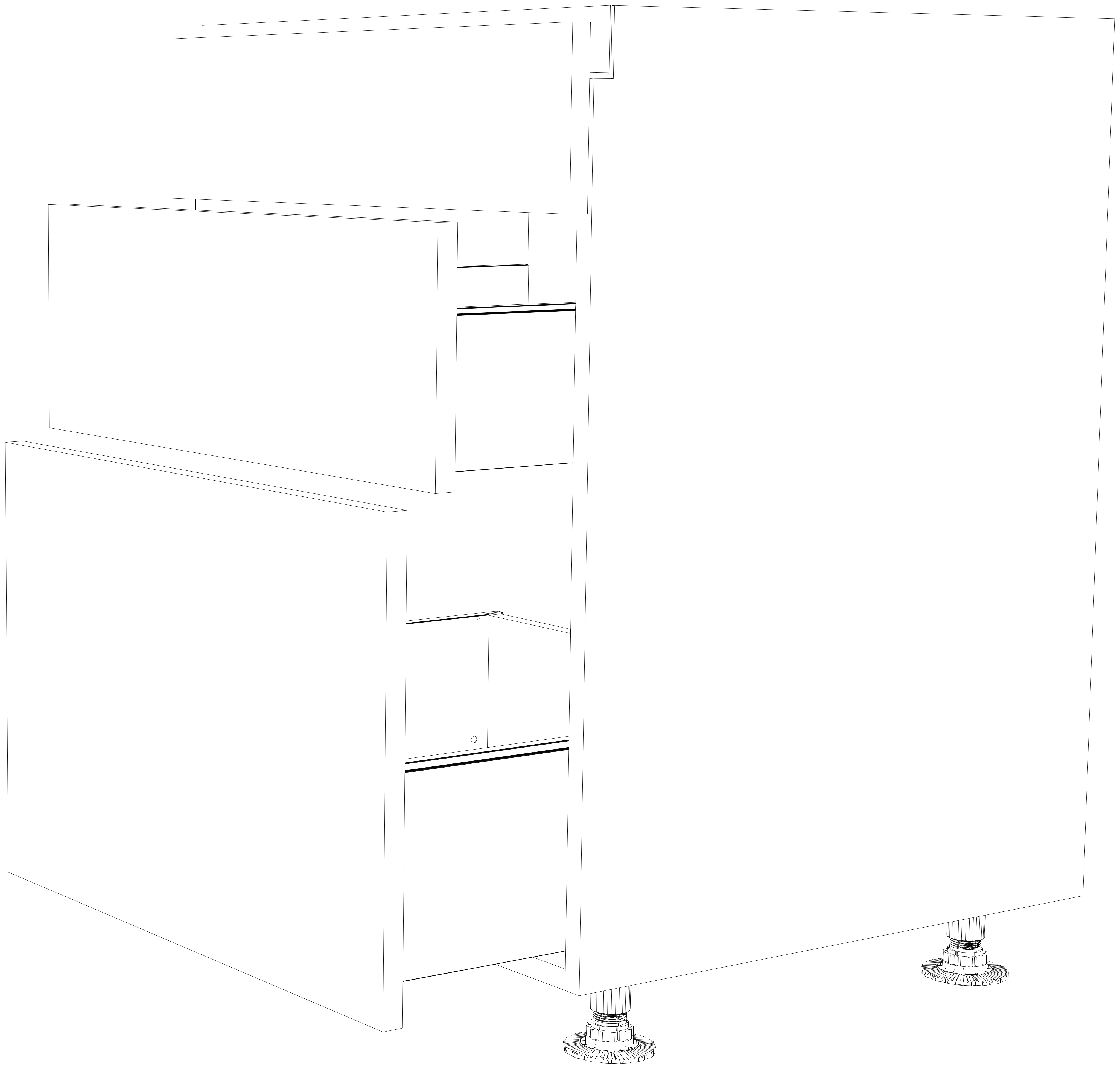 Dibujo técnico — Mueble Bajo Gola L 80 Placa Extractor 1 Frente Fijo 1 Cajon 1 Cacerolero