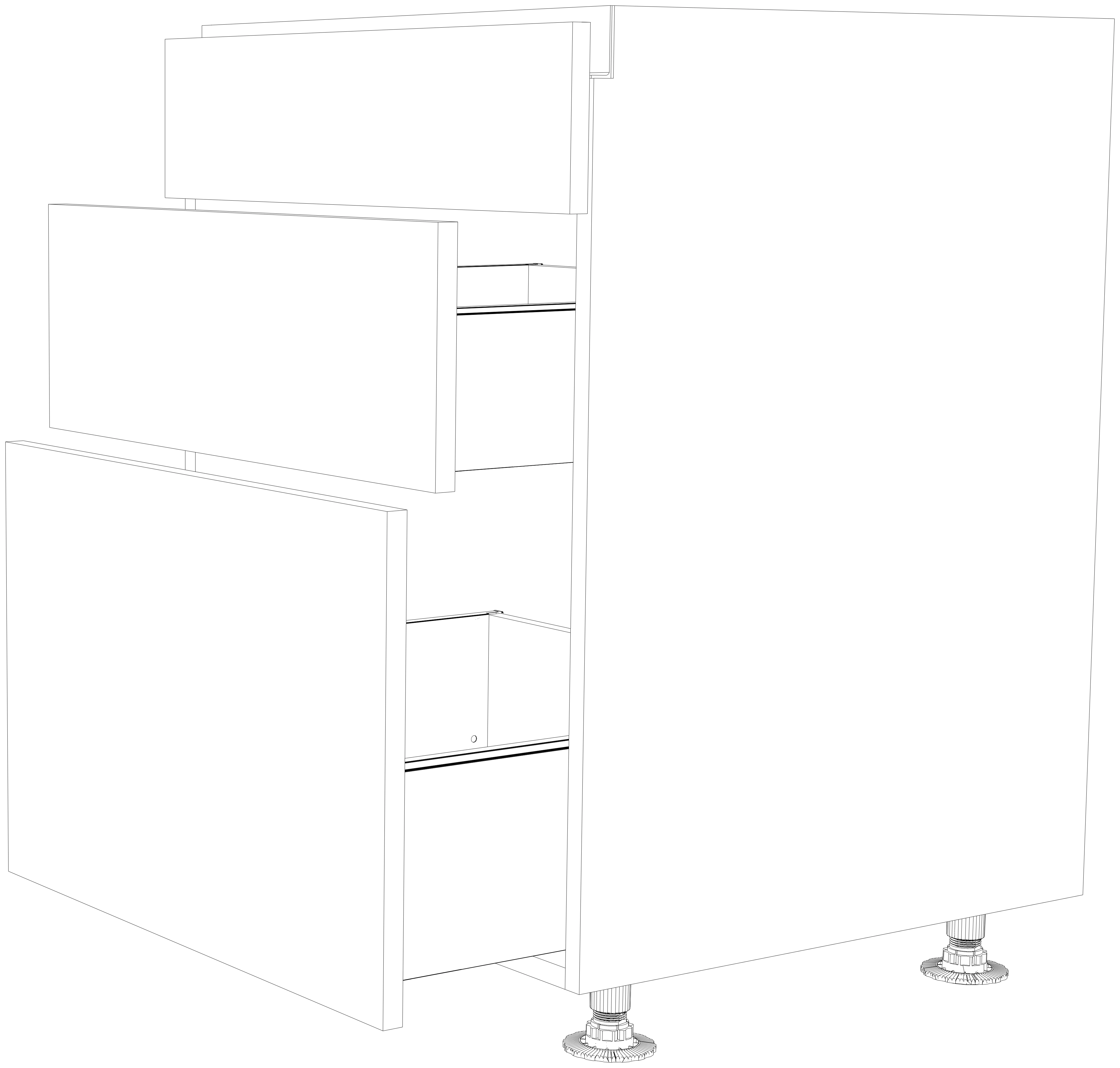 Dibujo técnico — Mueble Bajo Gola L 84 Fregadero 1 Frente Fijo 1 Cajon 1 Cacerolero