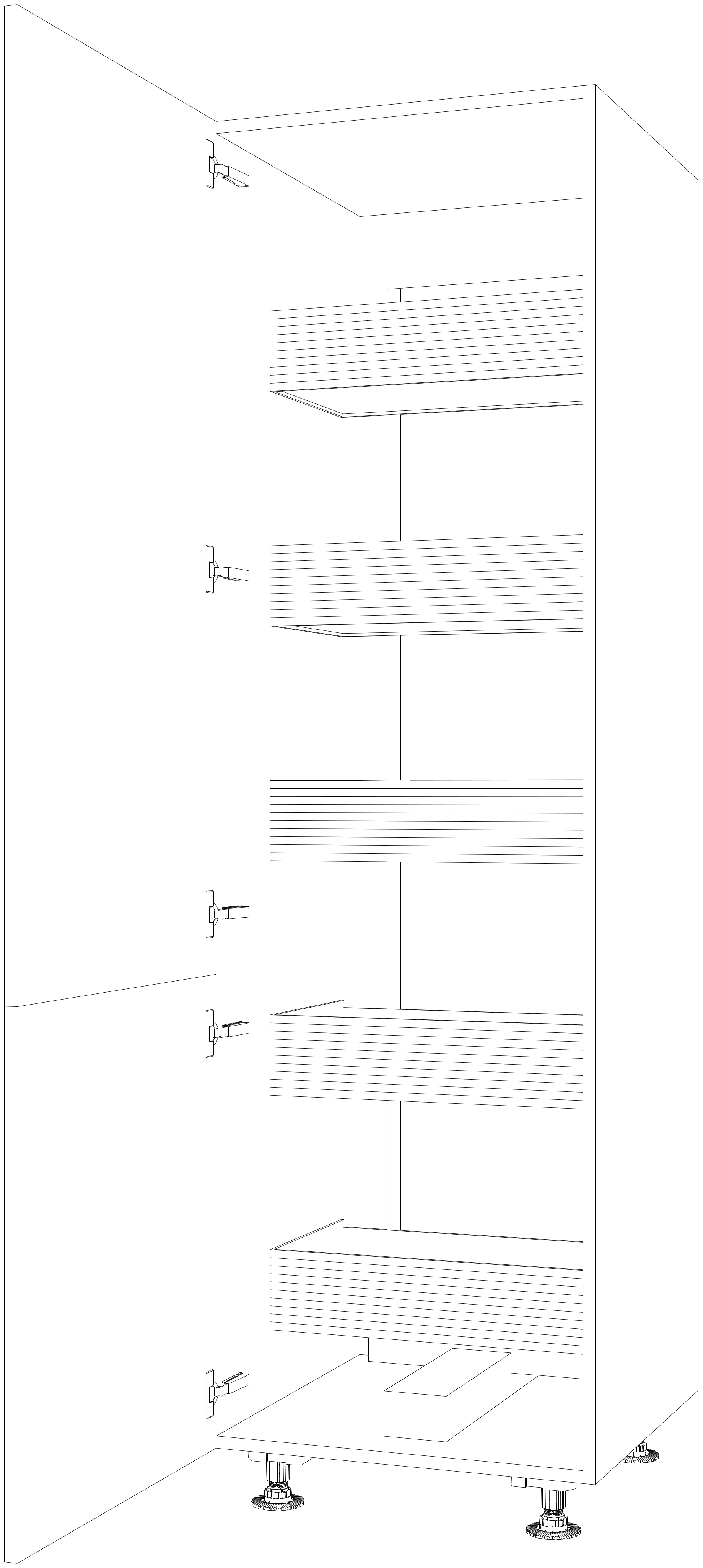 Dibujo técnico — Mueble Columna 196 Extraible Maxi Urban