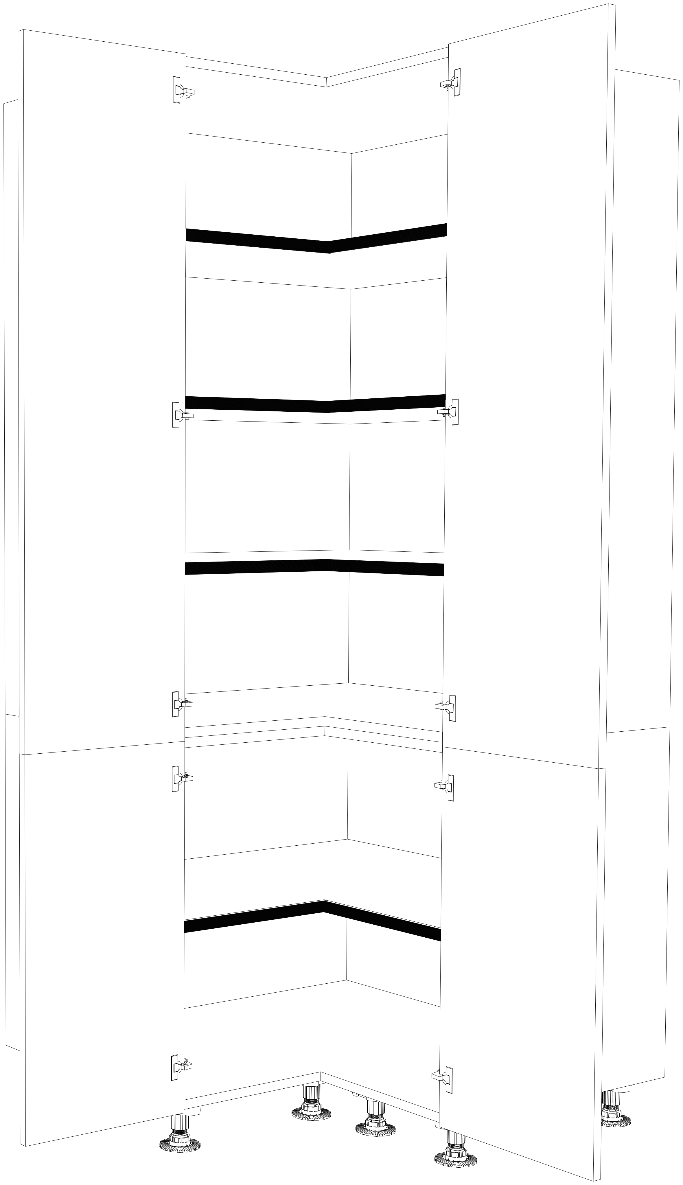 Dibujo técnico — Mueble Columna 196 Rincon Escuadra