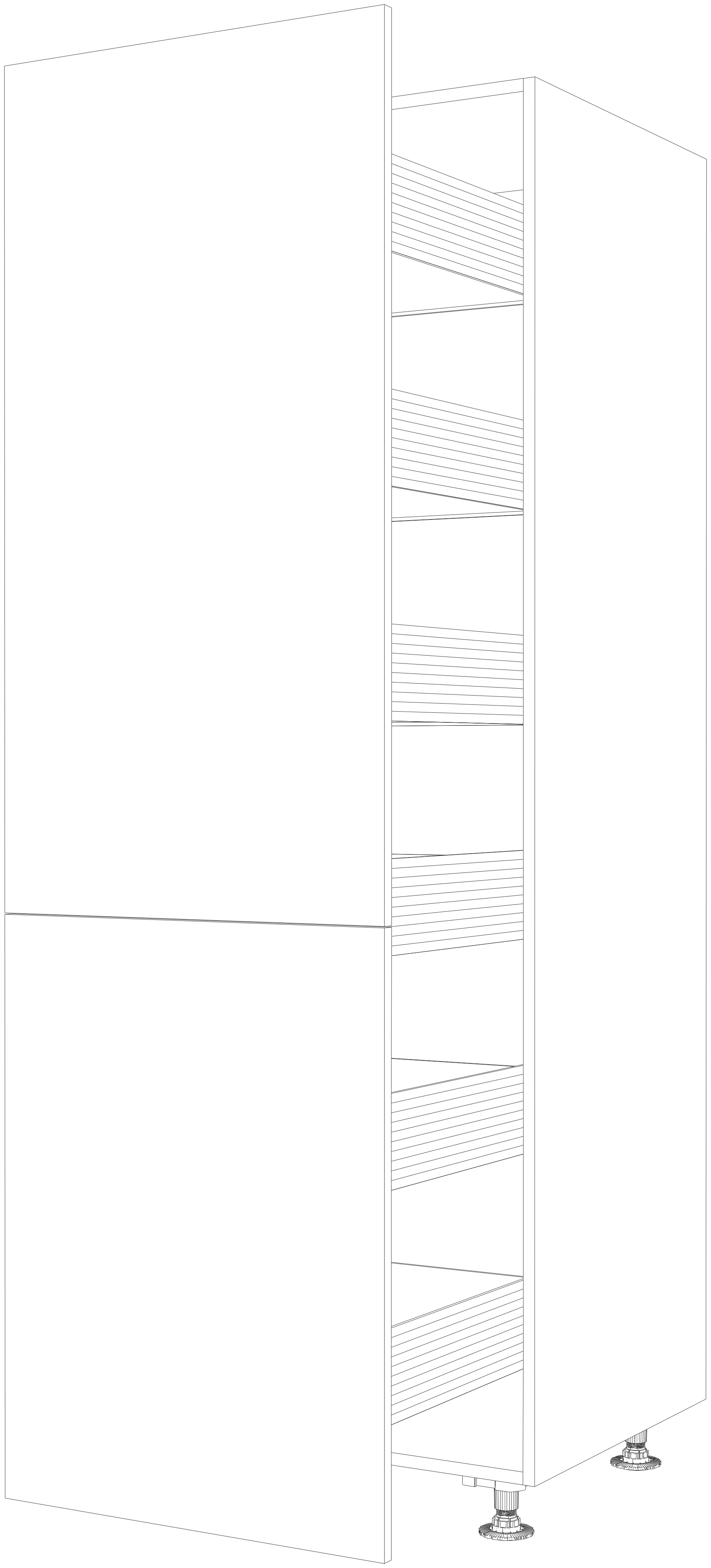 Dibujo técnico — Mueble Columna 210 Extraible Urban