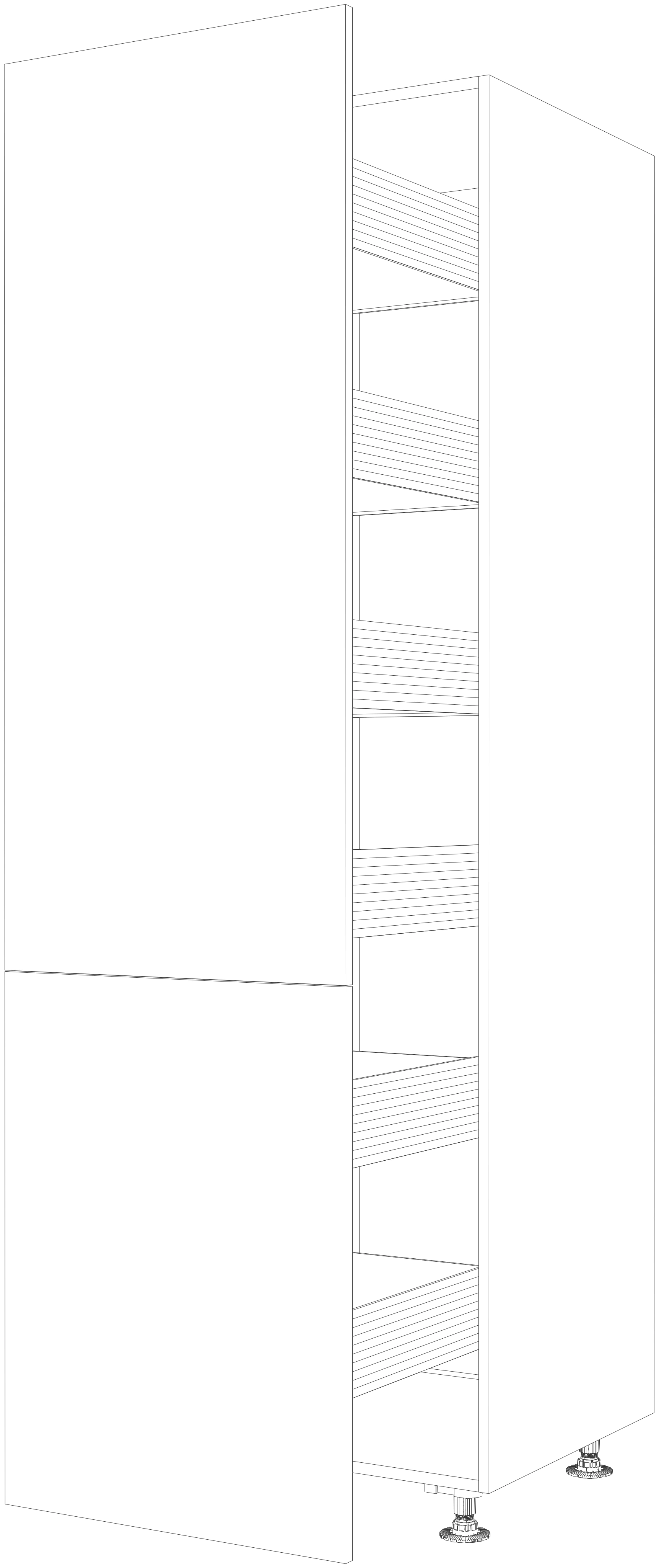 Dibujo técnico — Mueble Columna 220 Extraible Urban