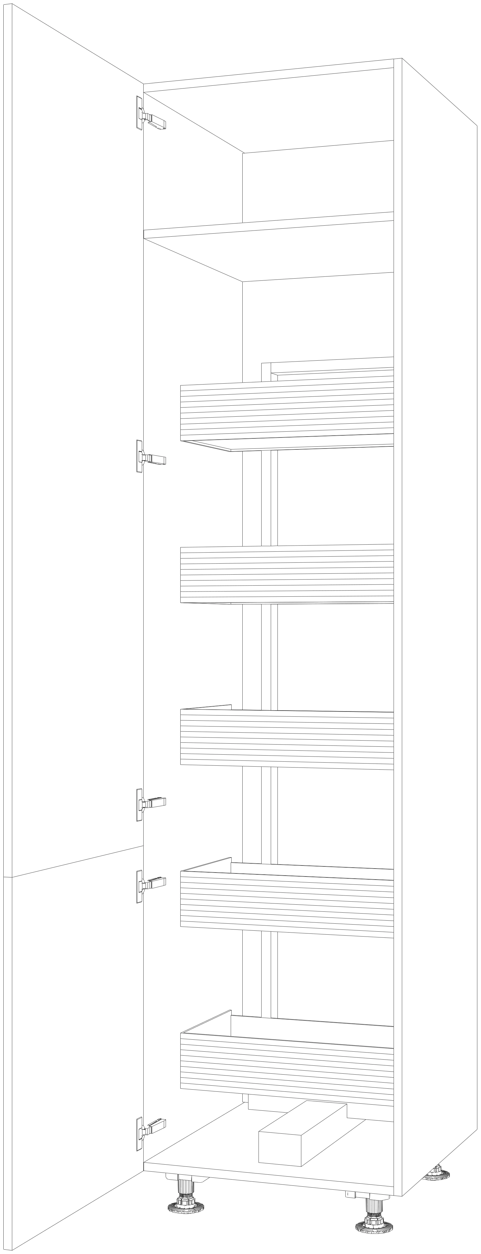 Dibujo técnico — Mueble Columna 230 Extraible Maxi Urban