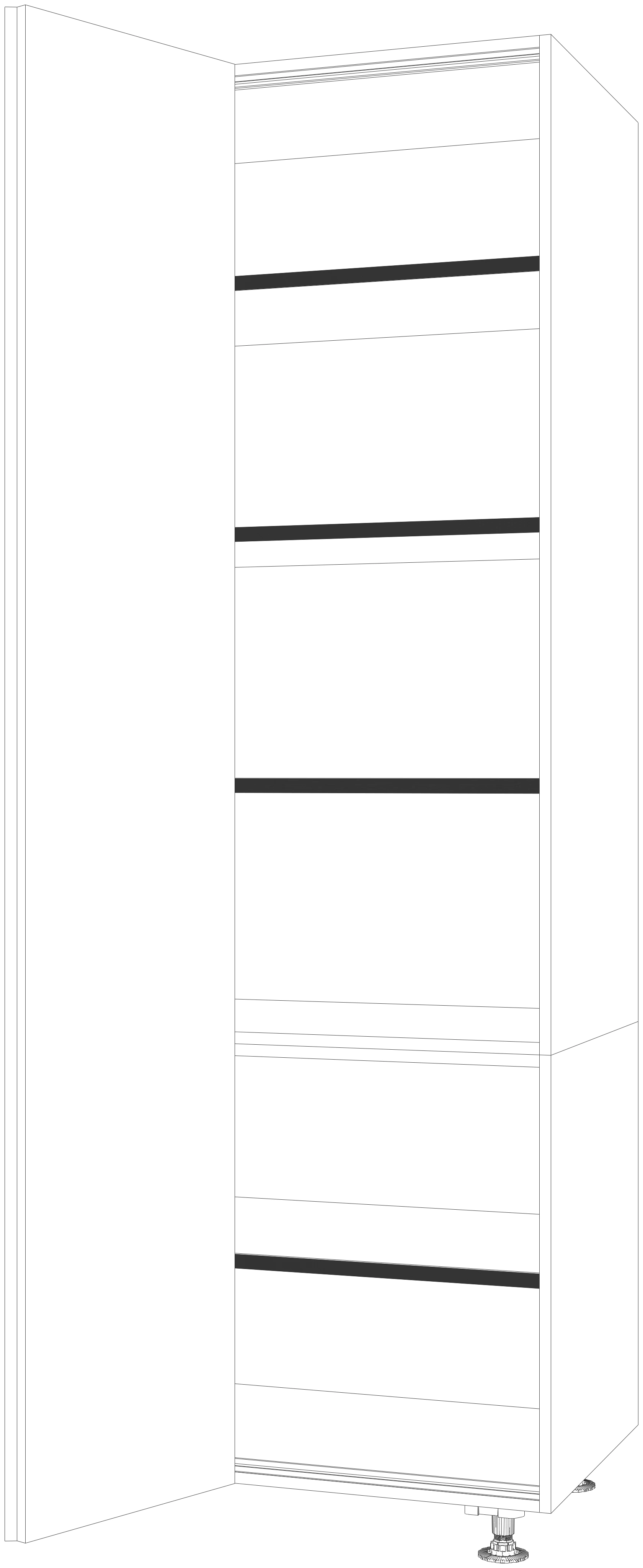 Dibujo técnico — Mueble Columna 234 Plegable Lateral