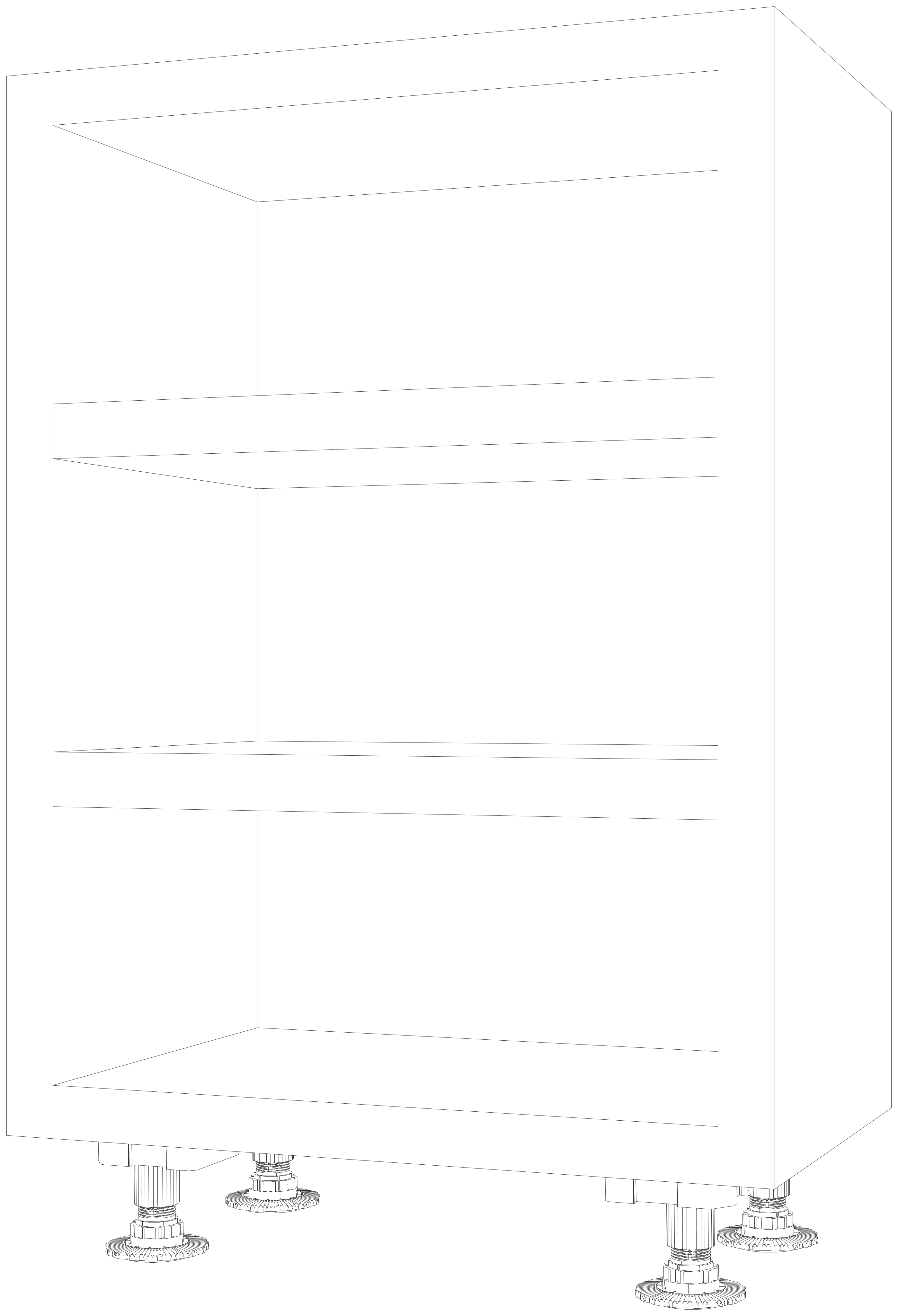 Dibujo técnico — Mueble Columna Decorativo 4 cm Grosor 146