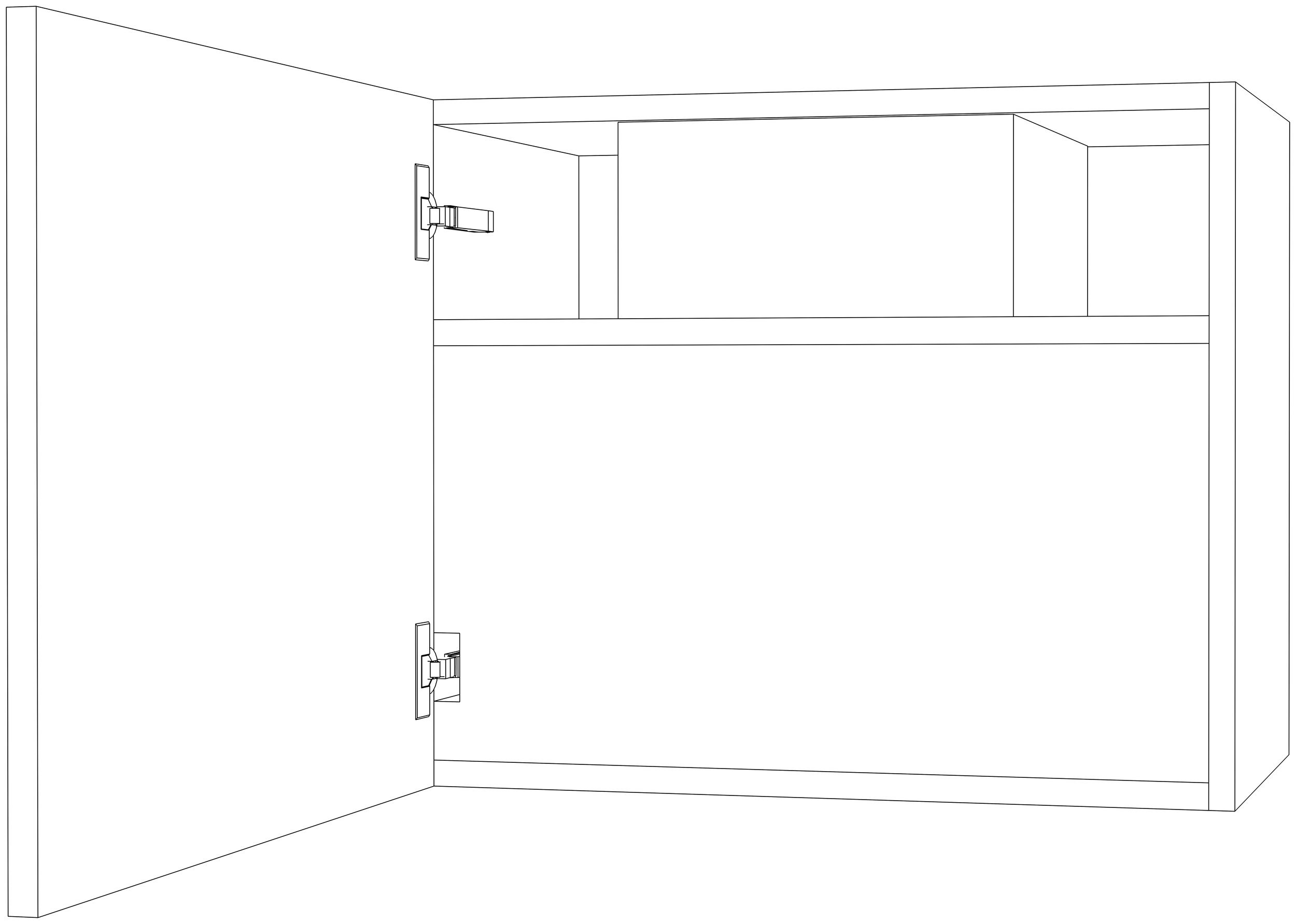 Dibujo técnico — Mueble Alto 50 Para Grupo Filtrante 1 Puerta