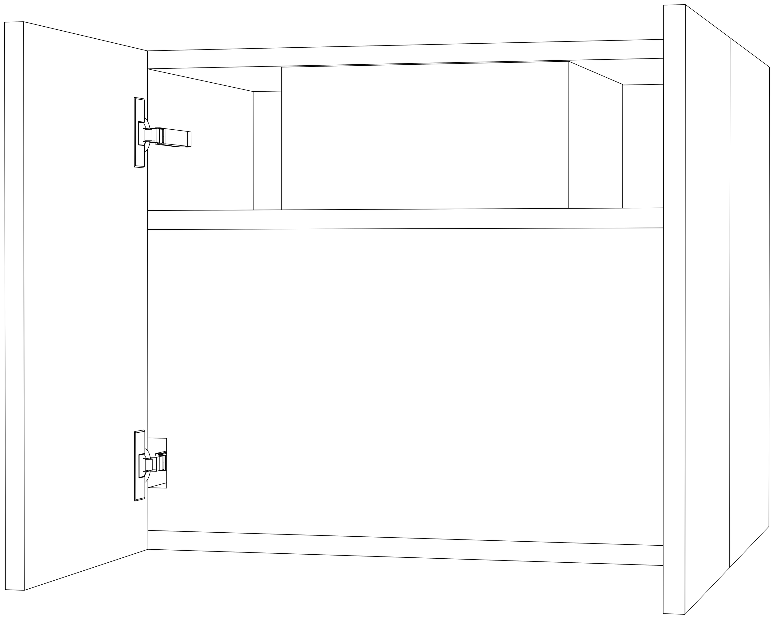 Dibujo técnico — Mueble Alto 50 Para Grupo Filtrante 2 Puertas