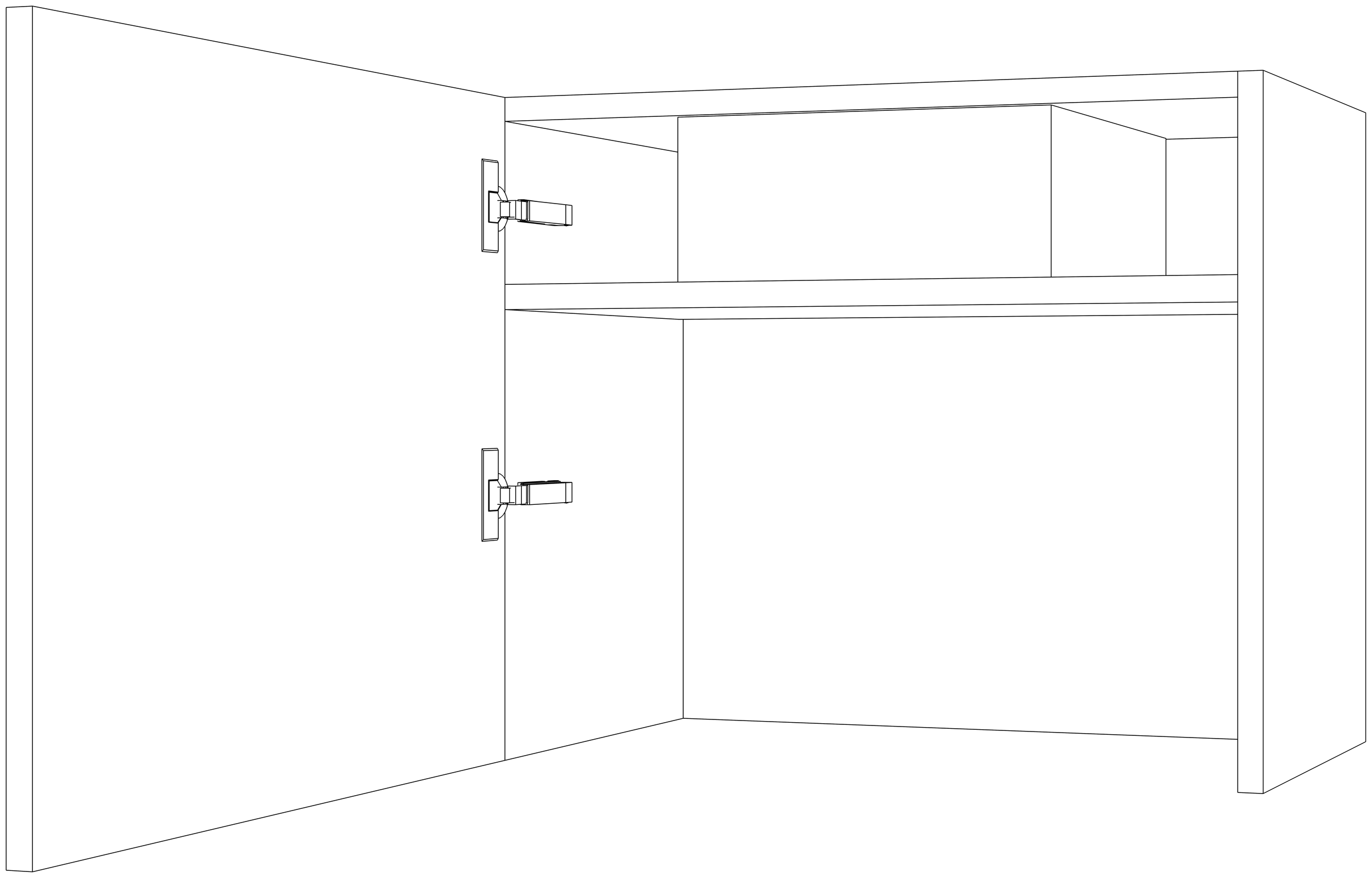 Dibujo técnico — Mueble Alto 60 Para Campana segun modelo 1 Puerta