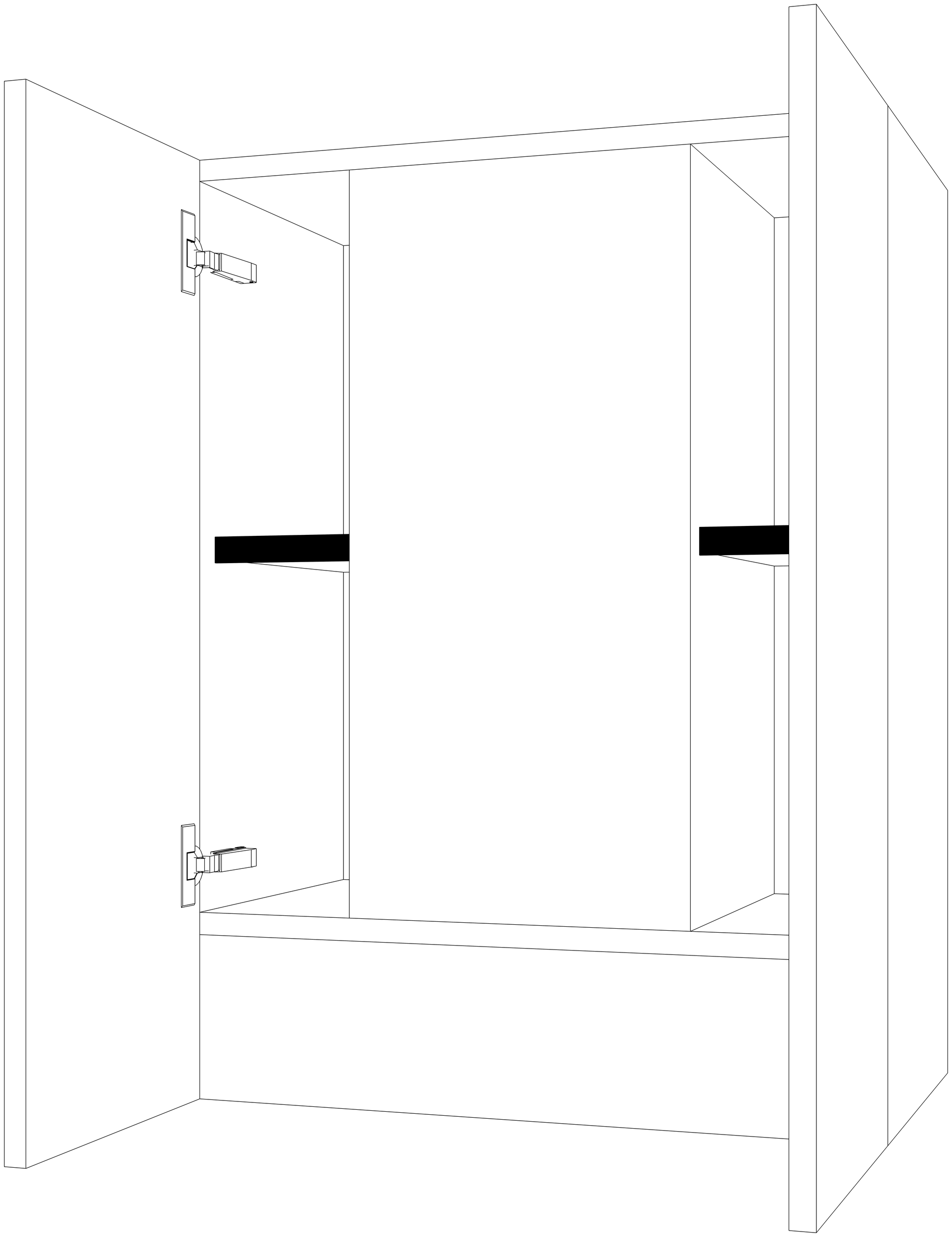 Dibujo técnico — Mueble Alto 70 Campana Extraplana 2 Puertas