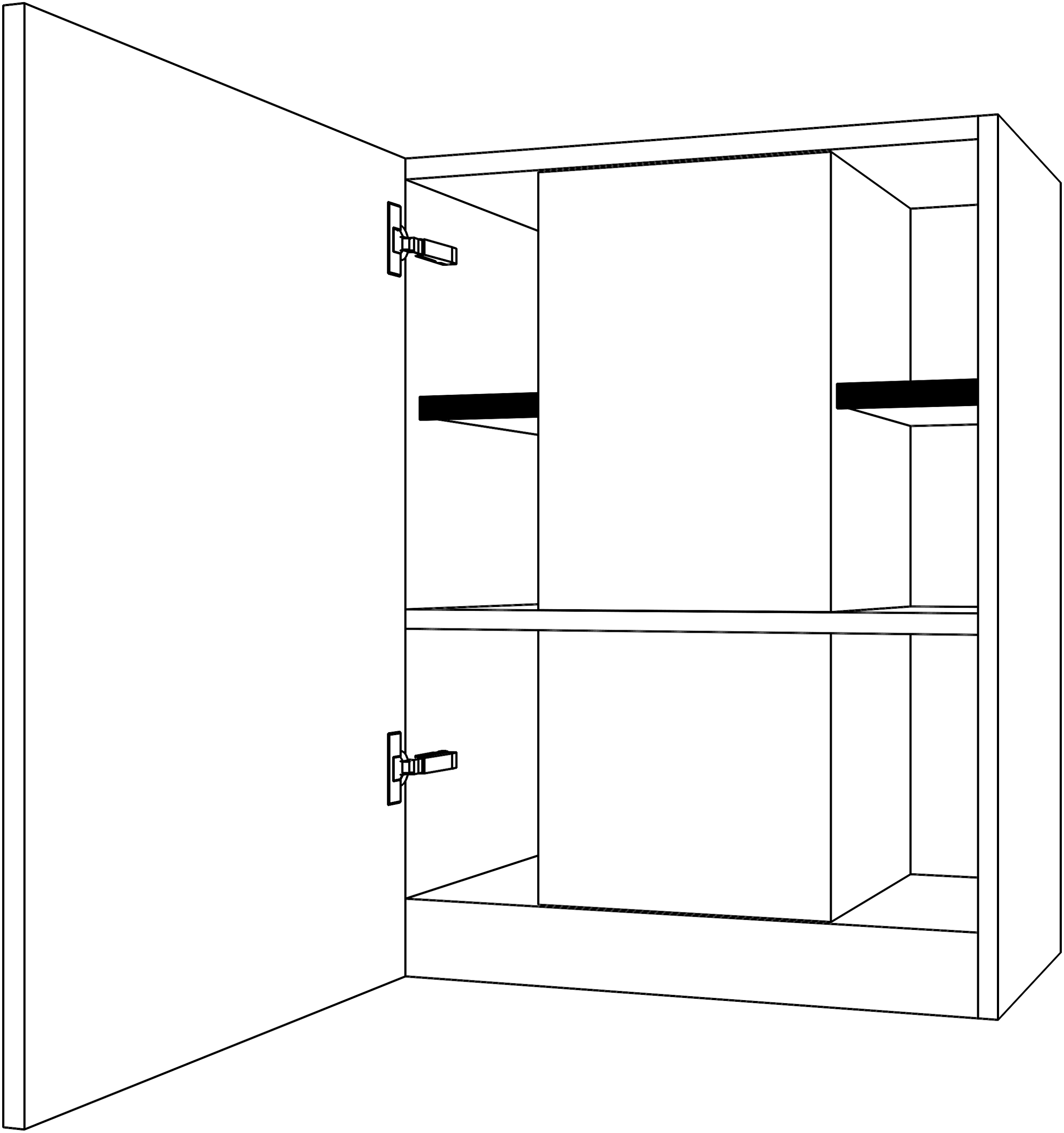 Dibujo técnico — Mueble Alto 80 Campana Virgola Comfort