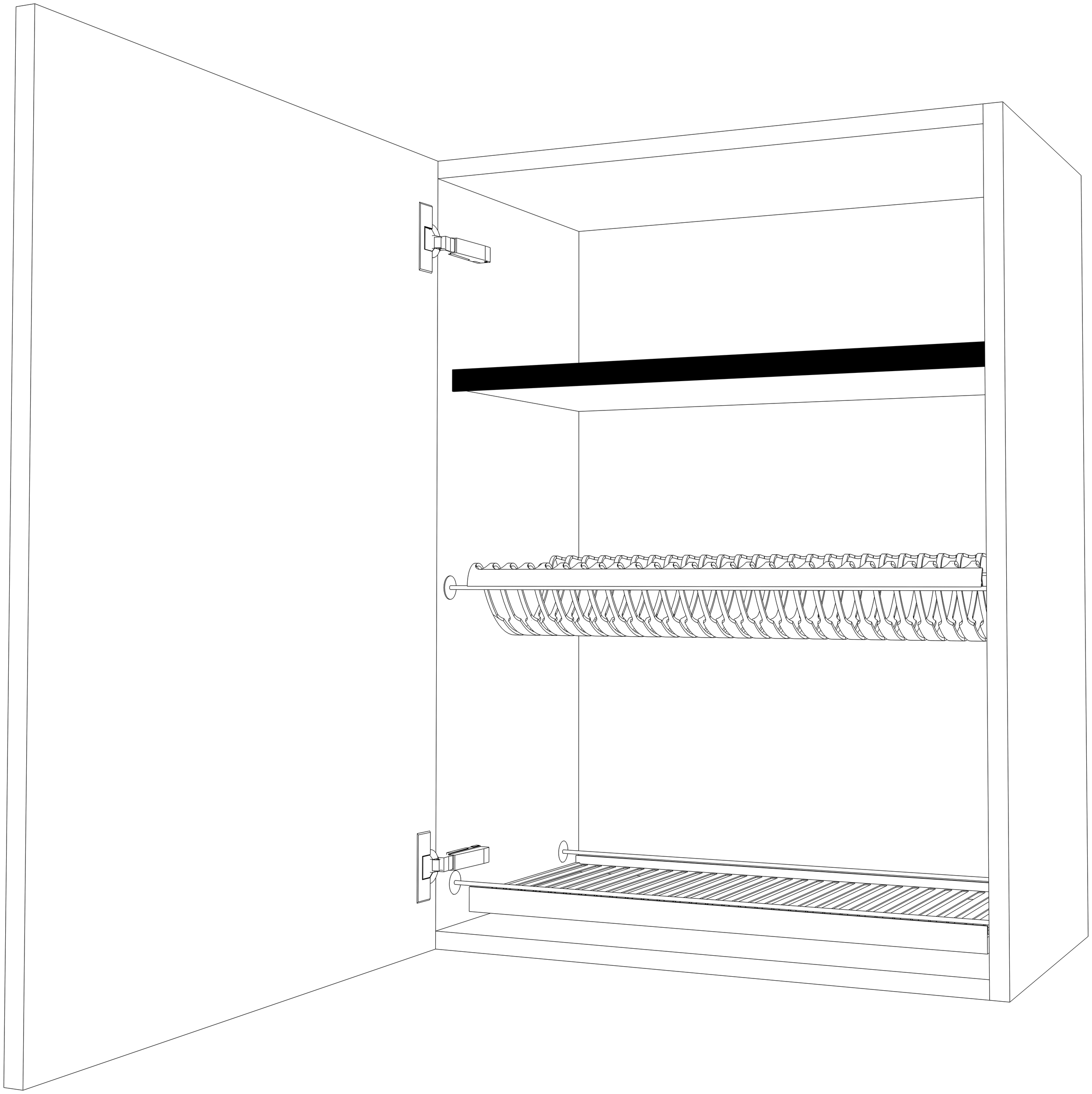 Dibujo técnico — Mueble Alto 80 Escurreplatos 1 Puerta
