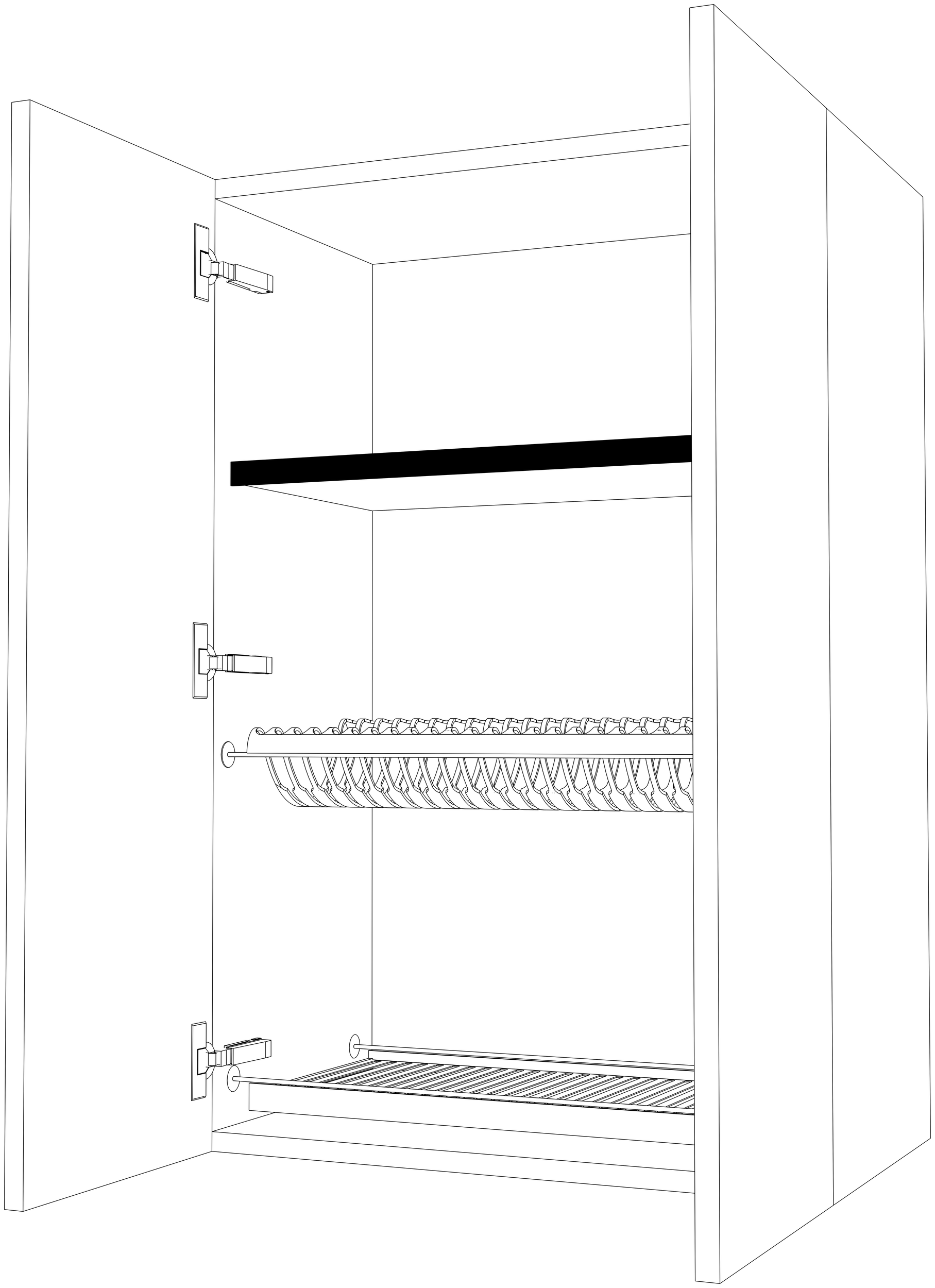 Dibujo técnico — Mueble Alto 90 Escurreplatos 2 Puertas