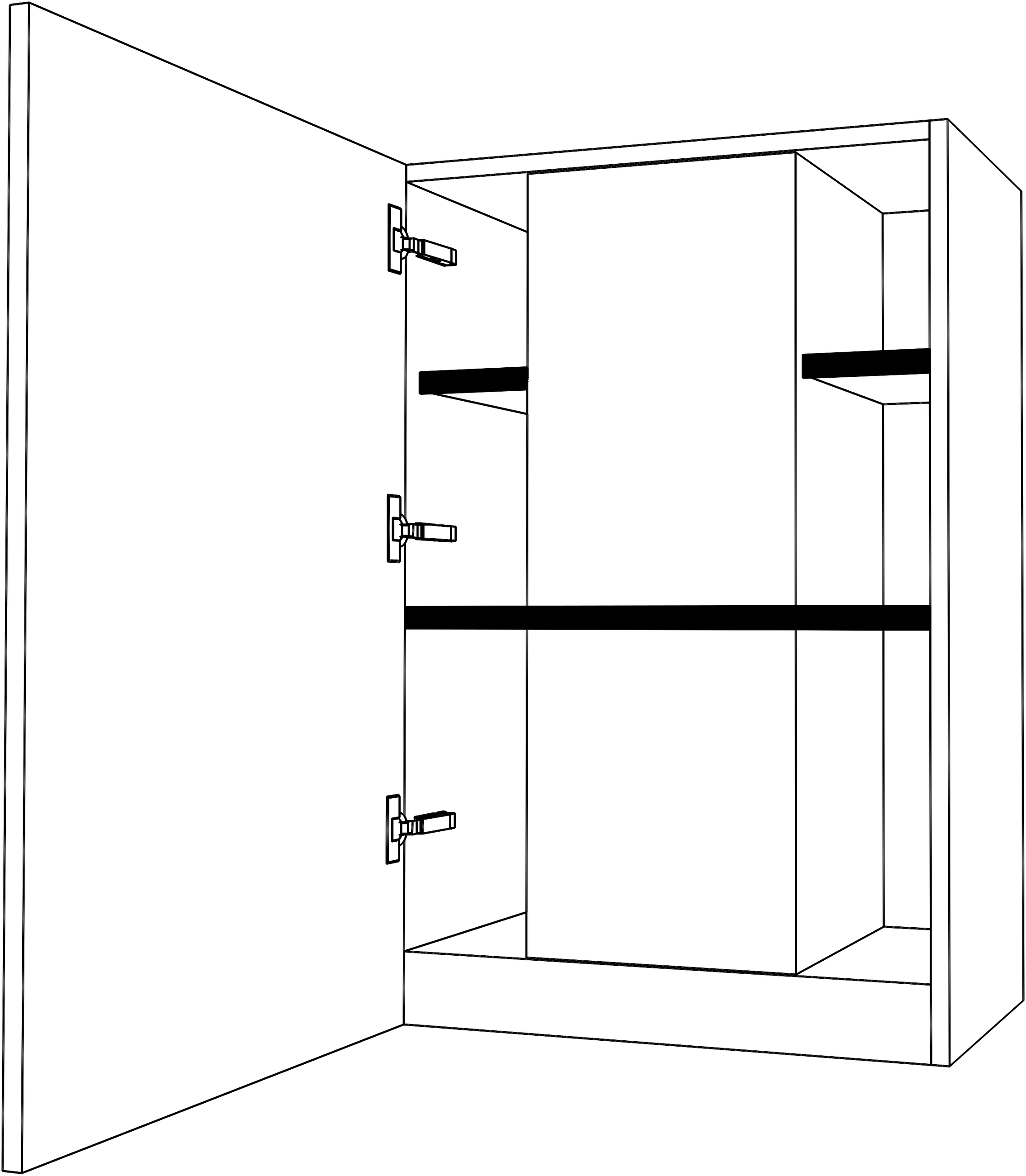 Dibujo técnico — Mueble Alto 90 Campana Virgola Comfort