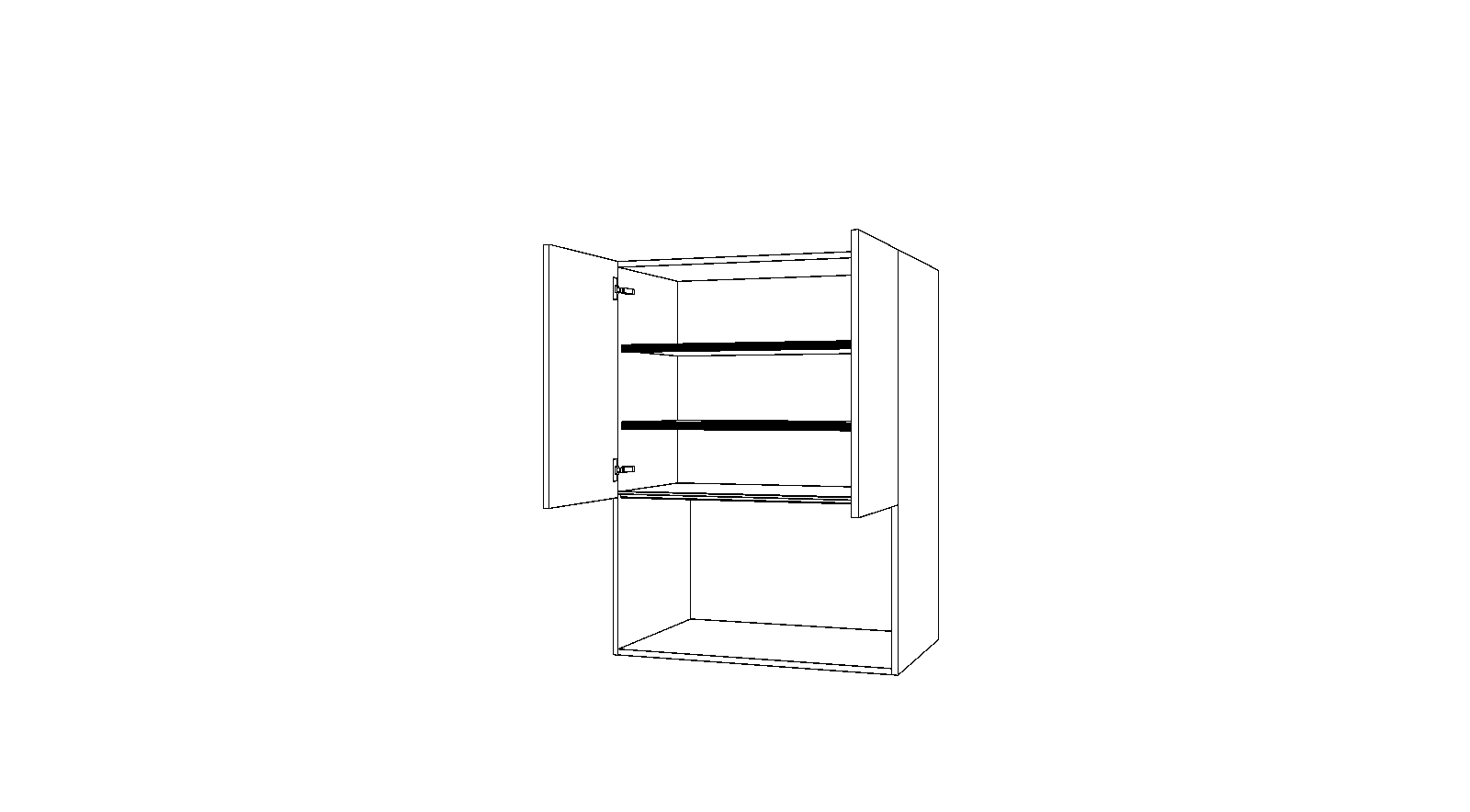 Dibujo técnico — Mueble Alto Gola 120-136 Horno 2 Puertas