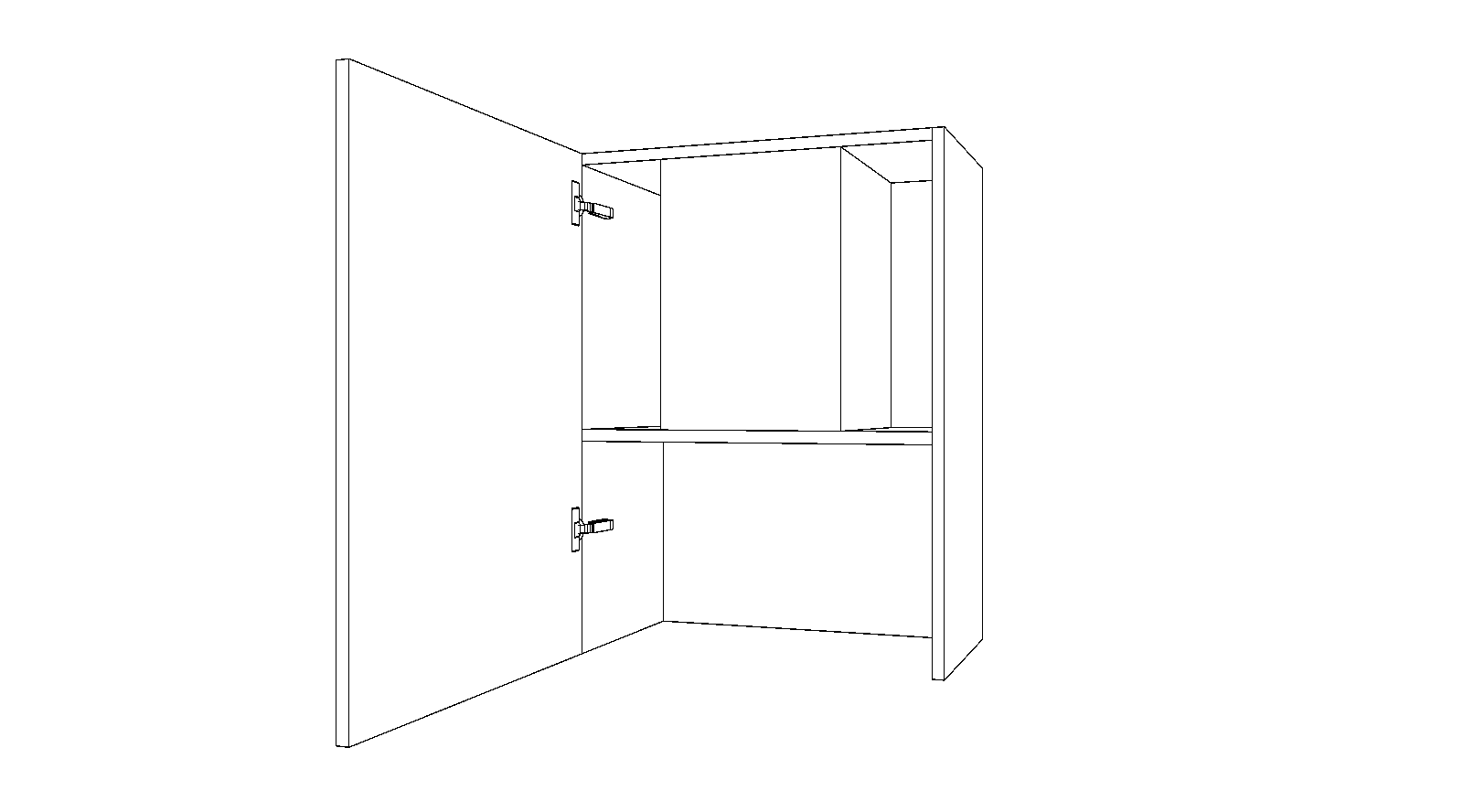 Dibujo técnico — Mueble Alto Gola 70 Para Campana según modelo 1 Puerta