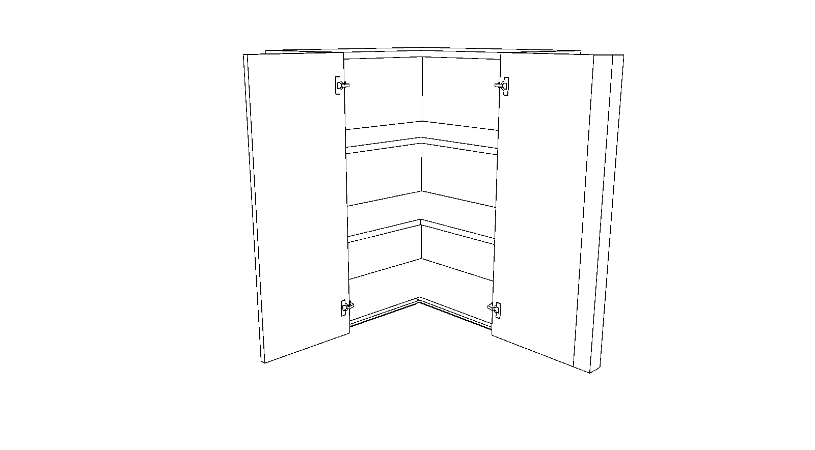Dibujo técnico — Mueble Alto Gola 70 Rincon Escuadra con Regleta