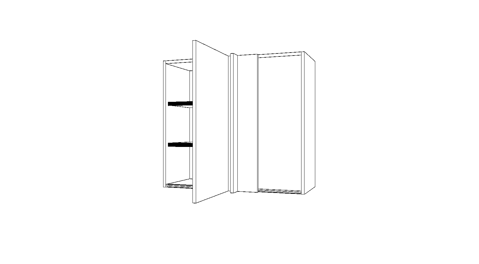 Dibujo técnico — Mueble Alto Gola 80 Rincon Ciego 1 Puerta