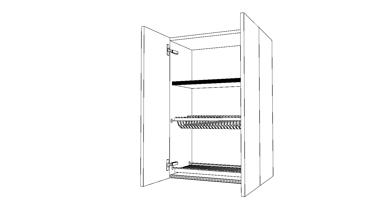 Dibujo técnico — Mueble Alto Gola 90 Escurreplatos 2 Puertas