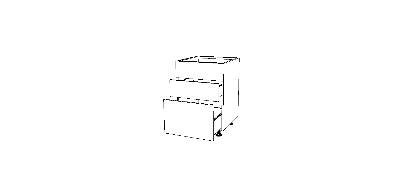 Dibujo técnico — Mueble Bajo 80 Fregadero 1 Frente Fijo 1 Cajon 1 Cacerolero