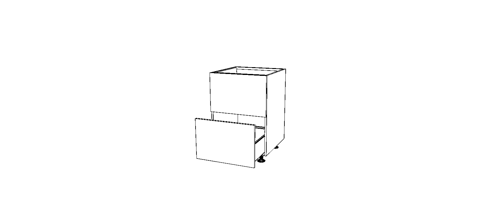 Dibujo técnico — Mueble Bajo 80 Fregadero 2 Caceroleros