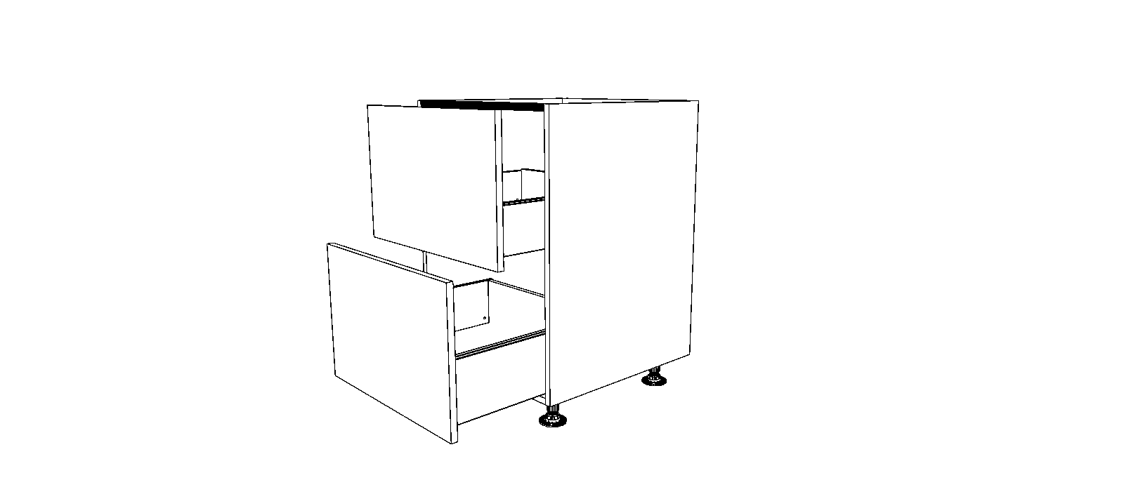 Dibujo técnico — Mueble Bajo 84 Placa 2 Caceroleros