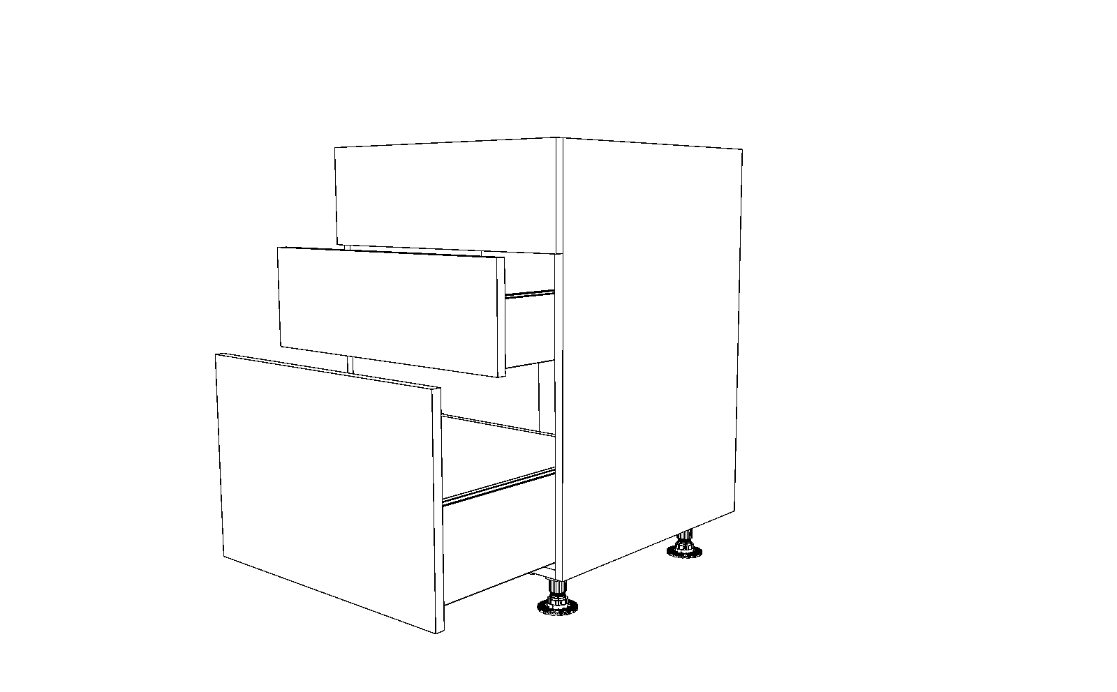 Dibujo técnico — Mueble Bajo 84 Placa Extractor 1 Frente Fijo 1 Cajon 1 Cacerolero