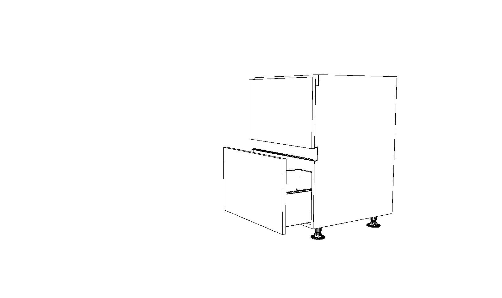 Dibujo técnico — Mueble Bajo Gola 80 Fregadero 2 Caceroleros