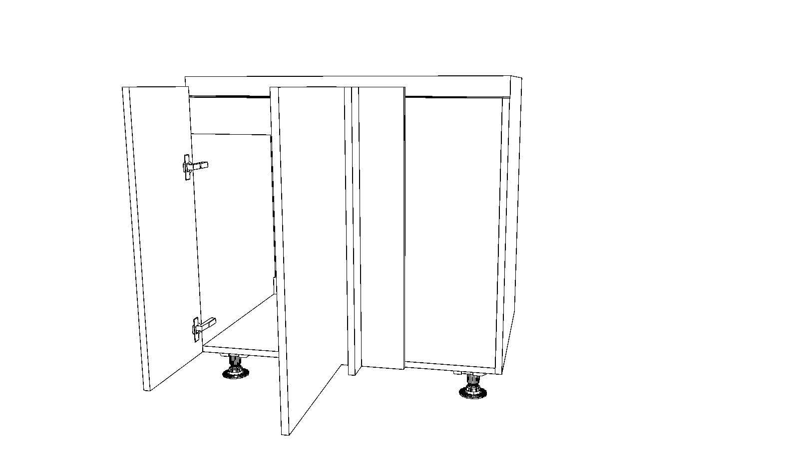Dibujo técnico — Mueble Bajo Gola 80 Fregadero Rincon Ciego 2 Puertas