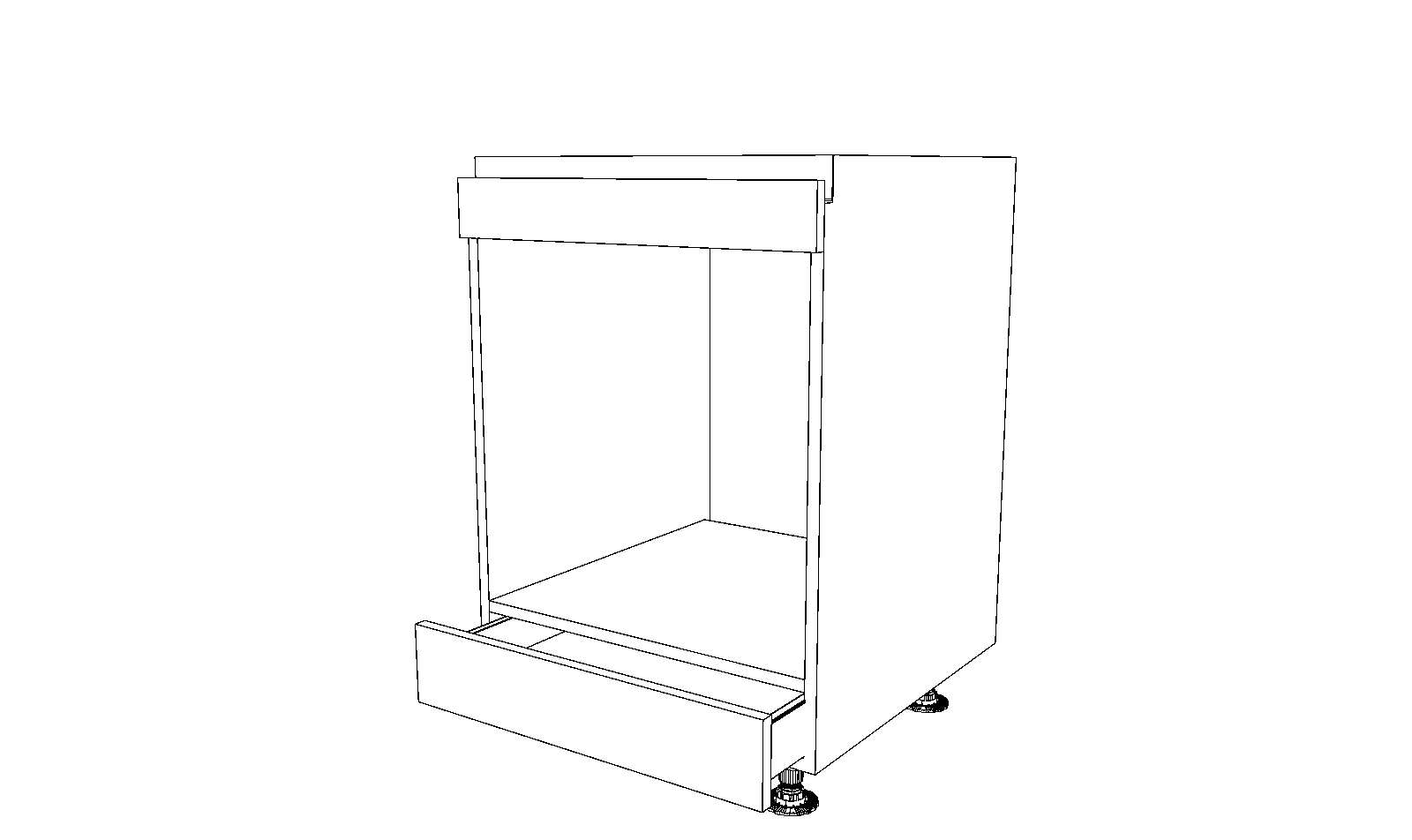 Dibujo técnico — Mueble Bajo Gola 80 Placa Horno 1 Cajon Expulsador