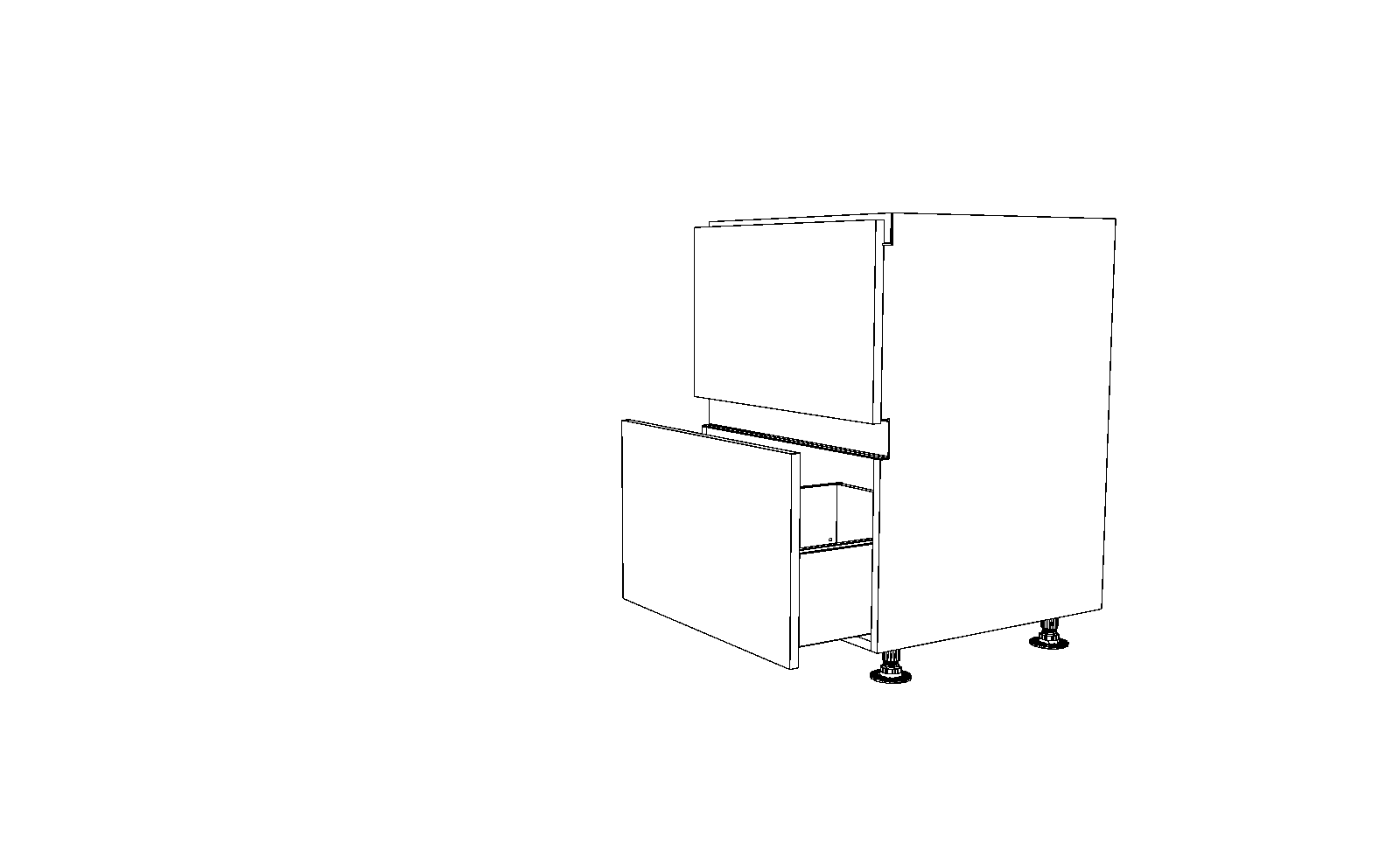 Dibujo técnico — Mueble Bajo Gola 84 Fregadero 2 Caceroleros