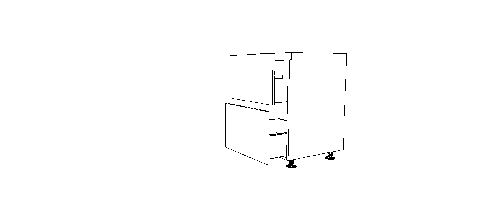 Dibujo técnico — Mueble Bajo Gola L 80 2 Caceroleros