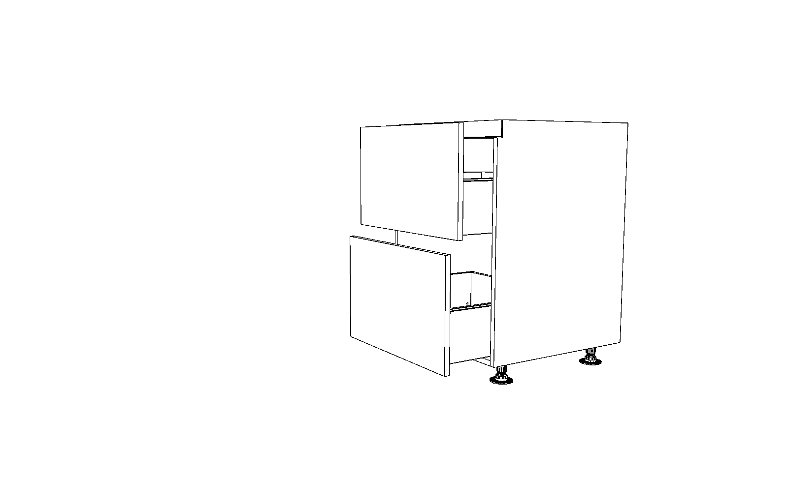 Dibujo técnico — Mueble Bajo Gola L 84 2 Caceroleros