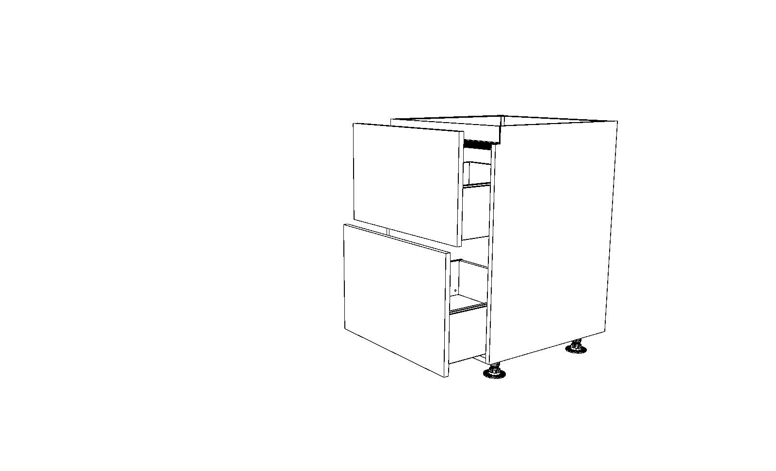 Dibujo técnico — Mueble Bajo Gola 84 Placa 2 Caceroleros
