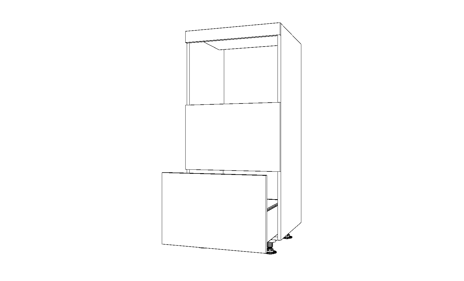 Dibujo técnico — Mueble Columna 146 Horno 2 Caceroleros