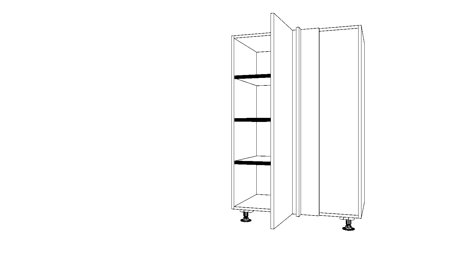 Dibujo técnico — Mueble Columna 146 Rincon Ciego 1 Puerta