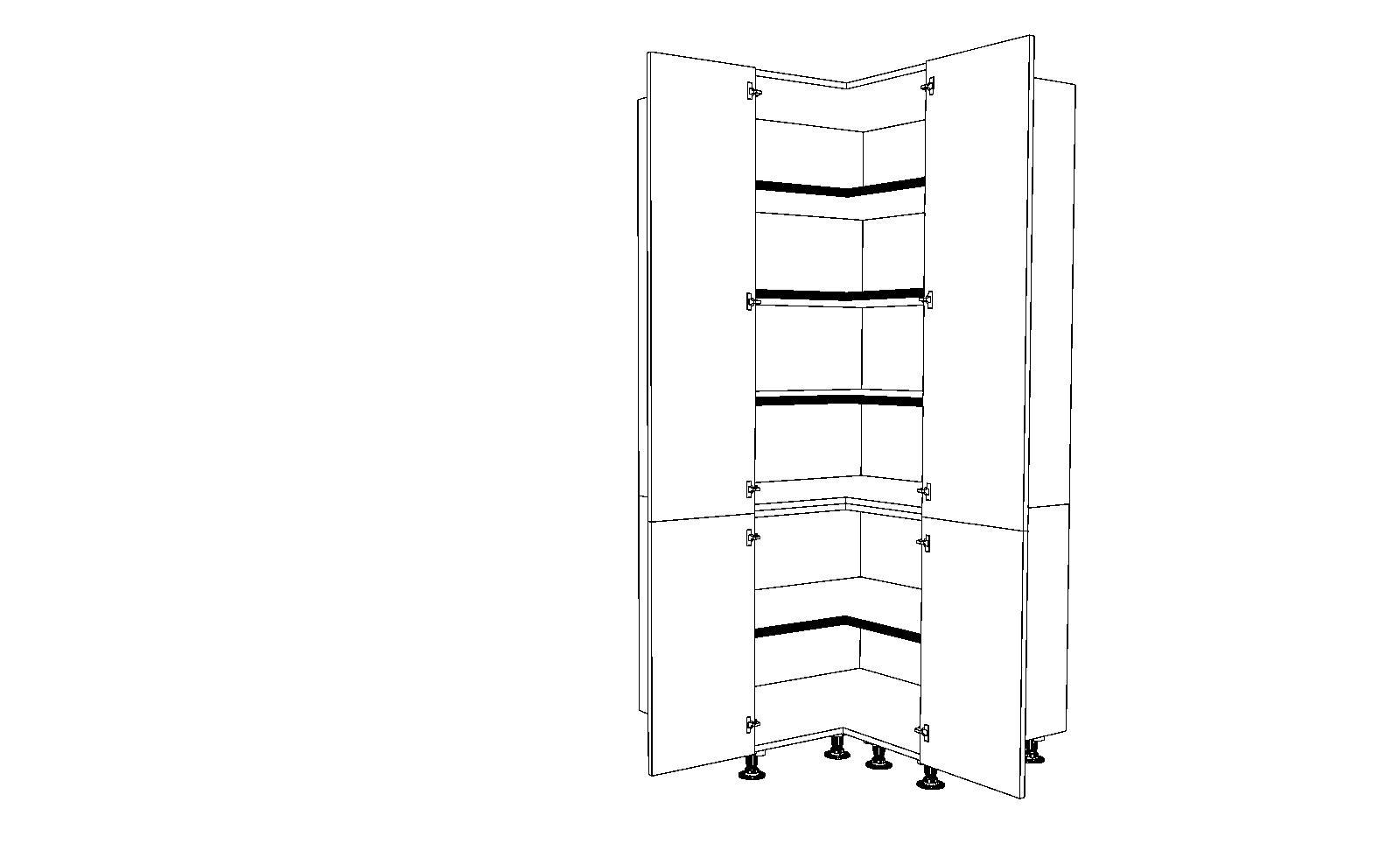 Dibujo técnico — Mueble Columna 196 Rincon Escuadra