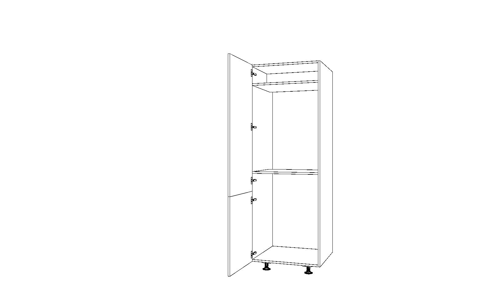 Dibujo técnico — Mueble Columna 206 Lava-Secado 2 Puertas P70