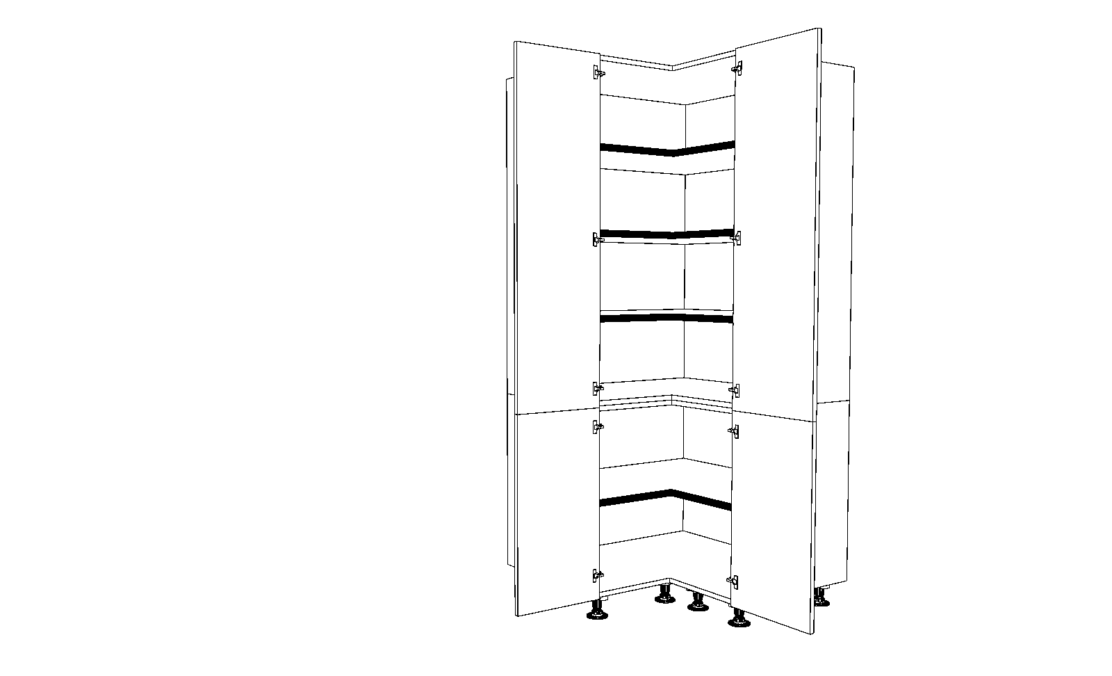 Dibujo técnico — Mueble Columna 206 Rincon Escuadra