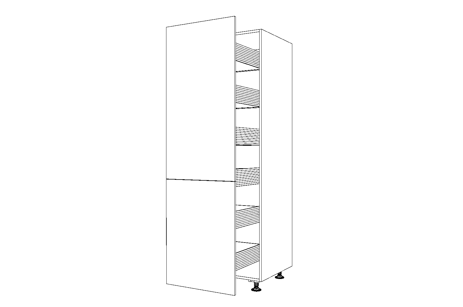 Dibujo técnico — Mueble Columna 210 Extraible Urban