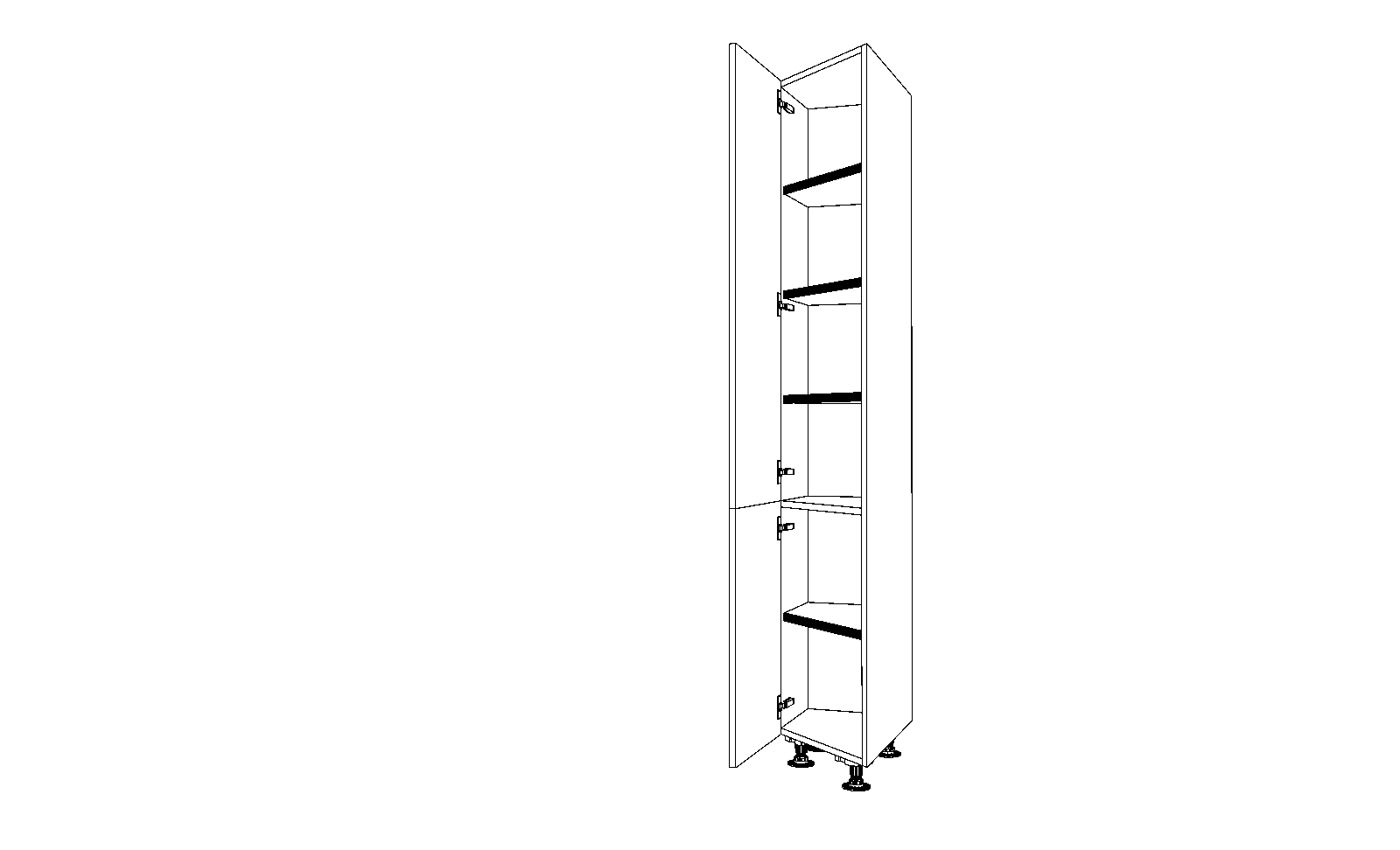 Dibujo técnico — Mueble Columna 210 Terminal Con Puerta